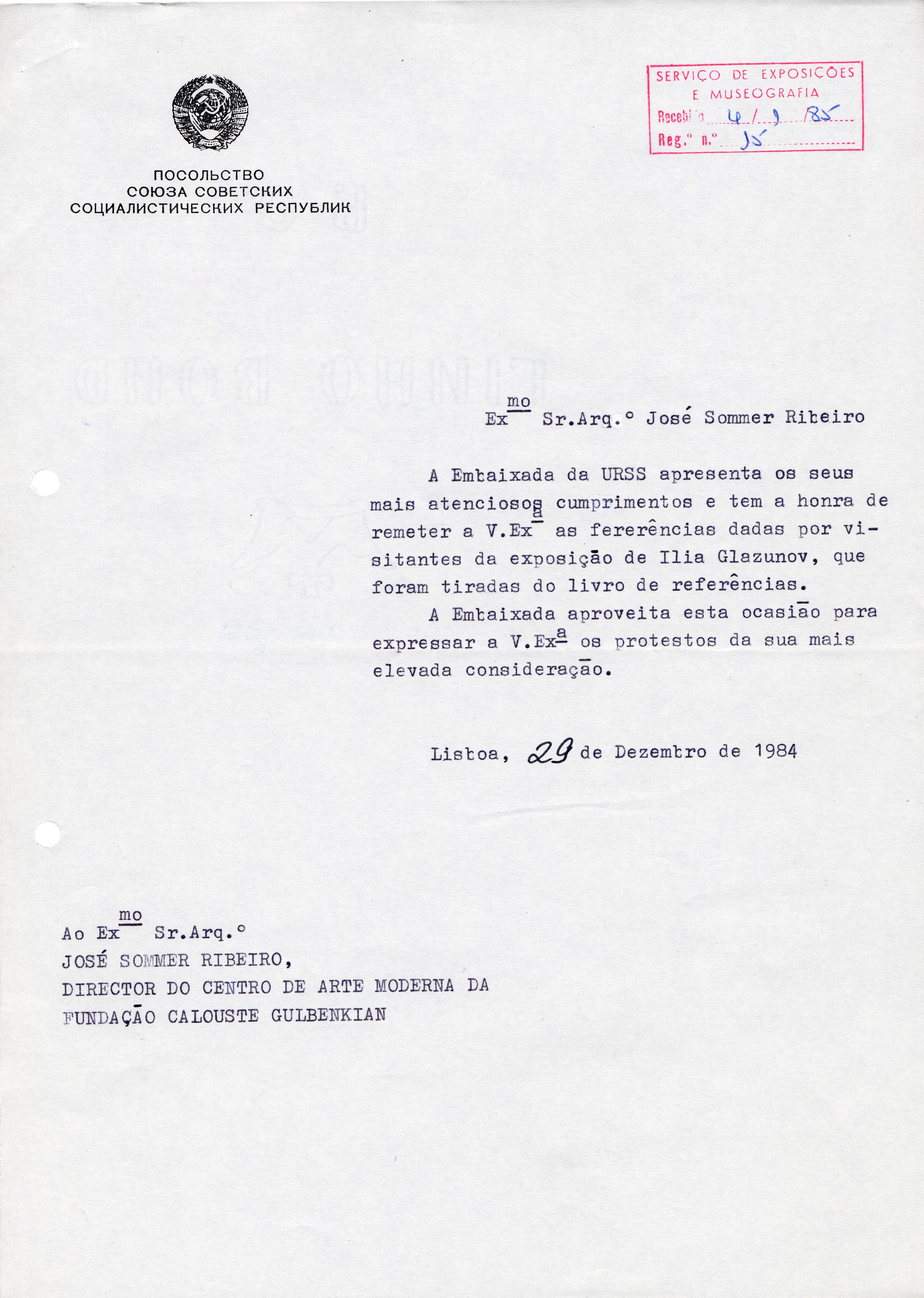 Embaixada da União das Repúblicas Socialistas Soviéticas (URSS) em Portugal