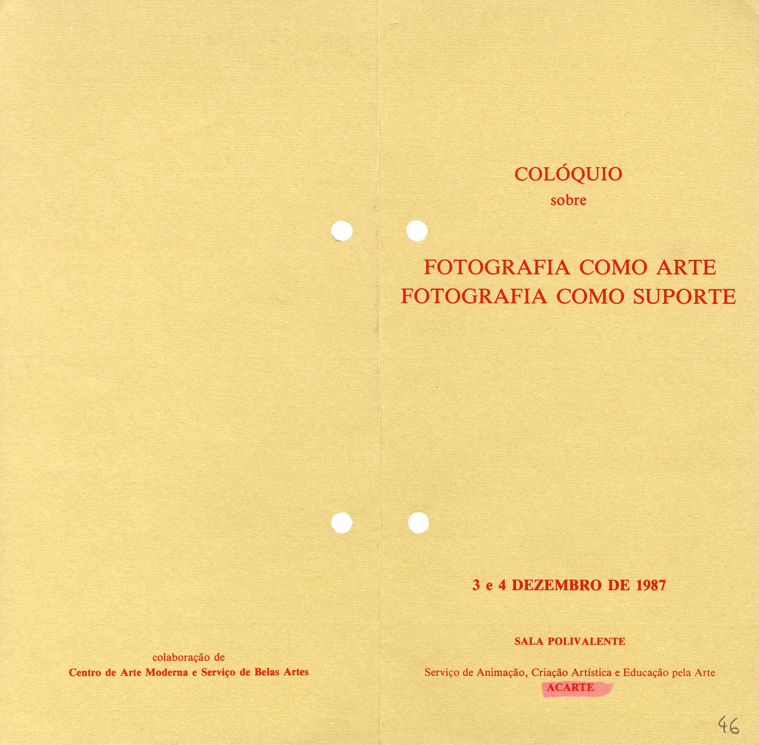 Fotografia como Arte. Fotografia como Suporte