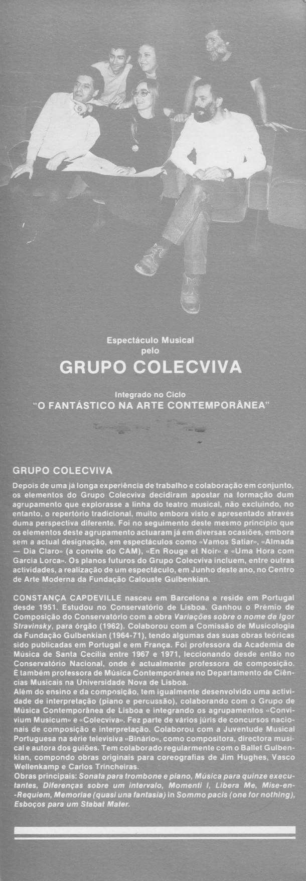 Espectáculo Musical pelo Grupo ColecViva