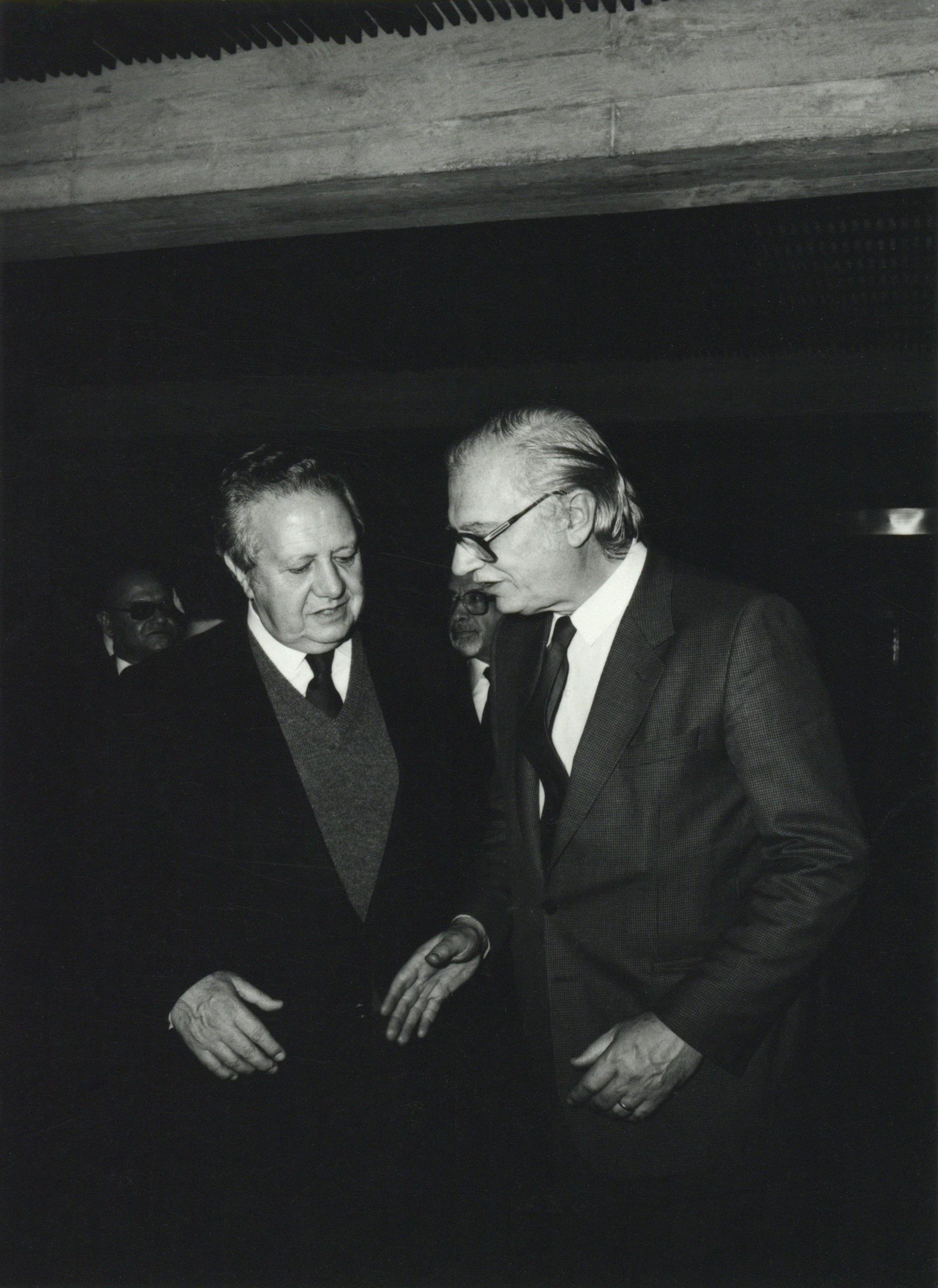 Mário Soares (à esq.) e José Sommer Ribeiro (à dir.)