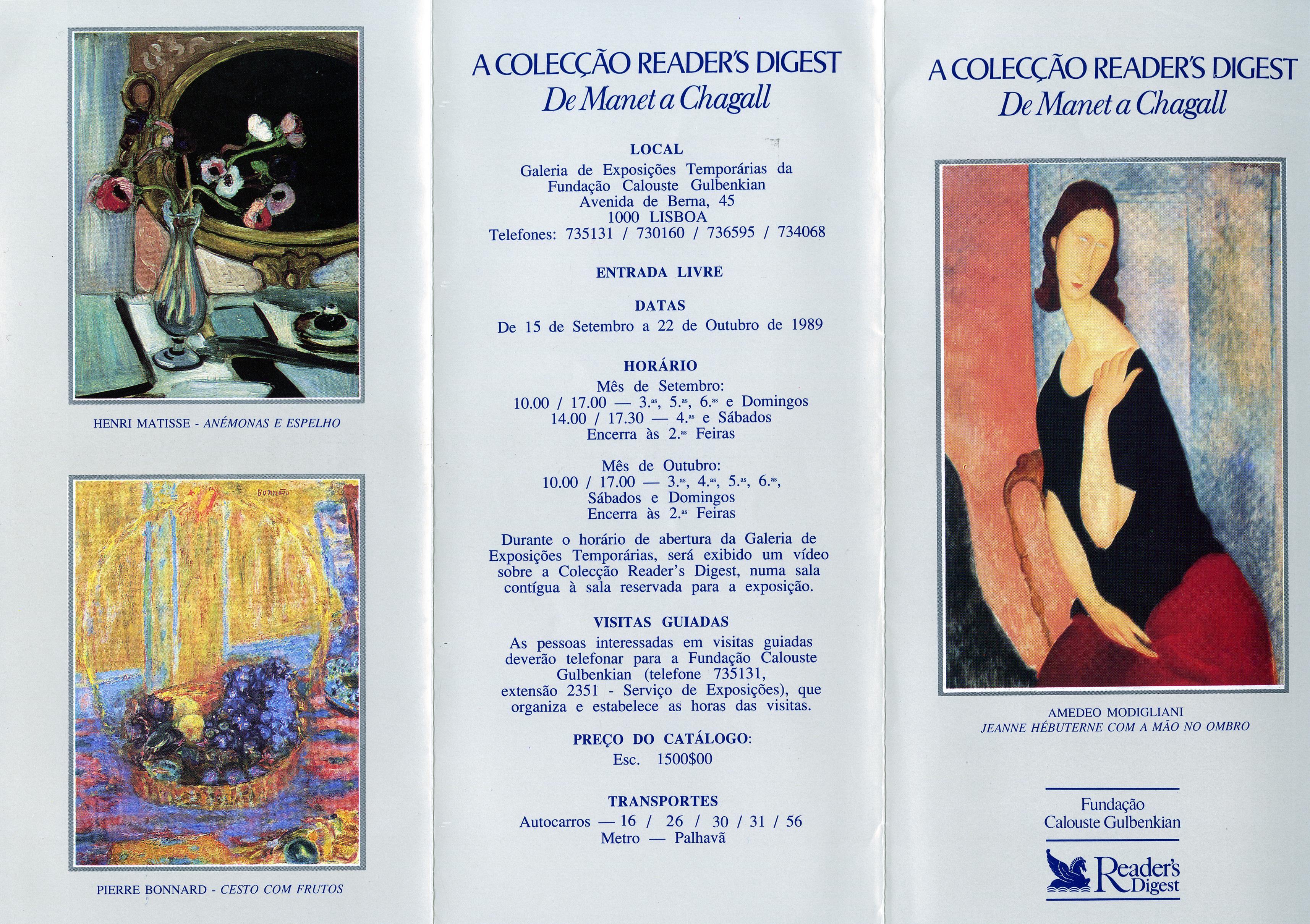 A Colecção Reader's Digest. De Manet a Chagall