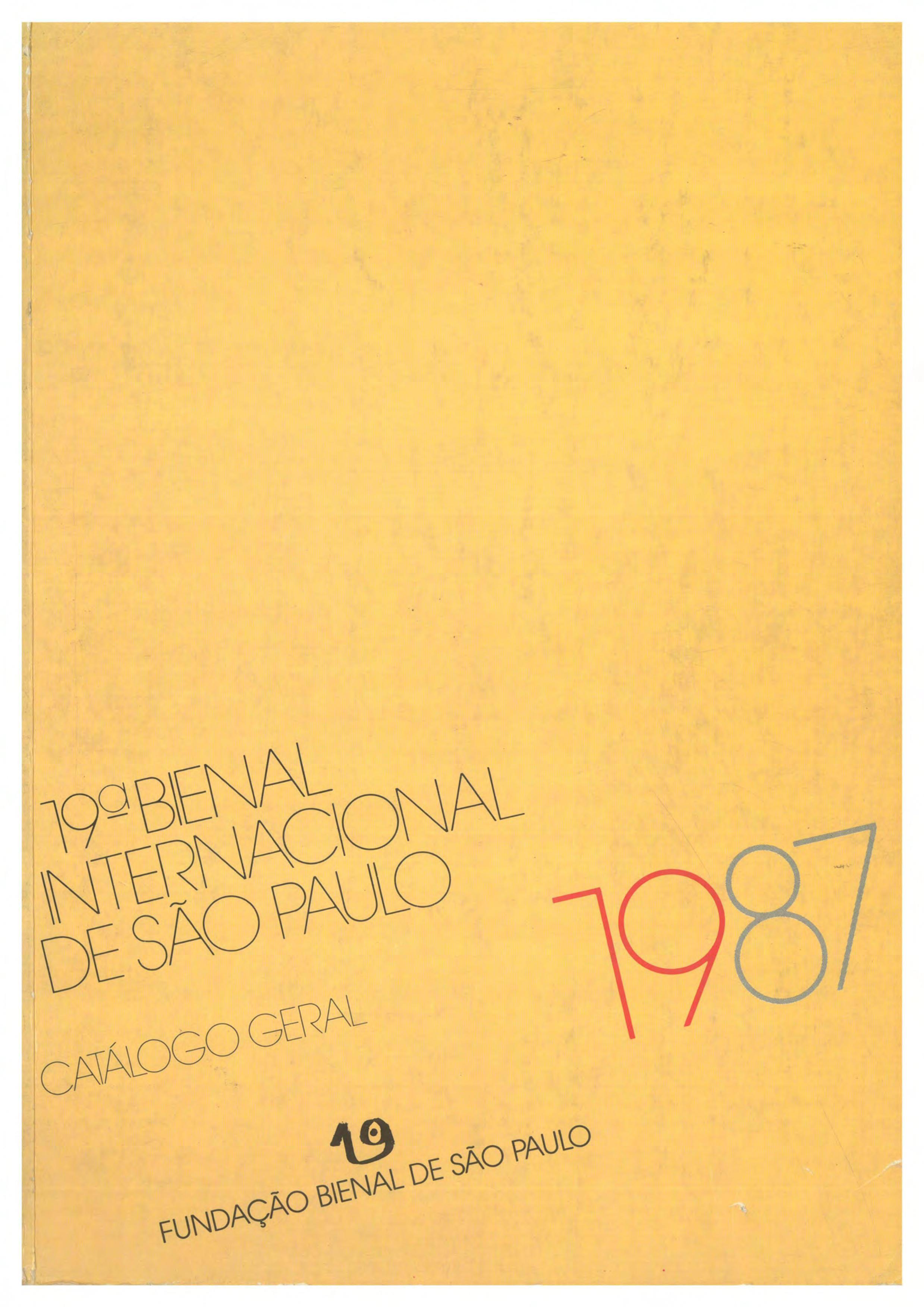 XIX Bienal Internacional de São Paulo. Representação Portuguesa. Catálogo Geral