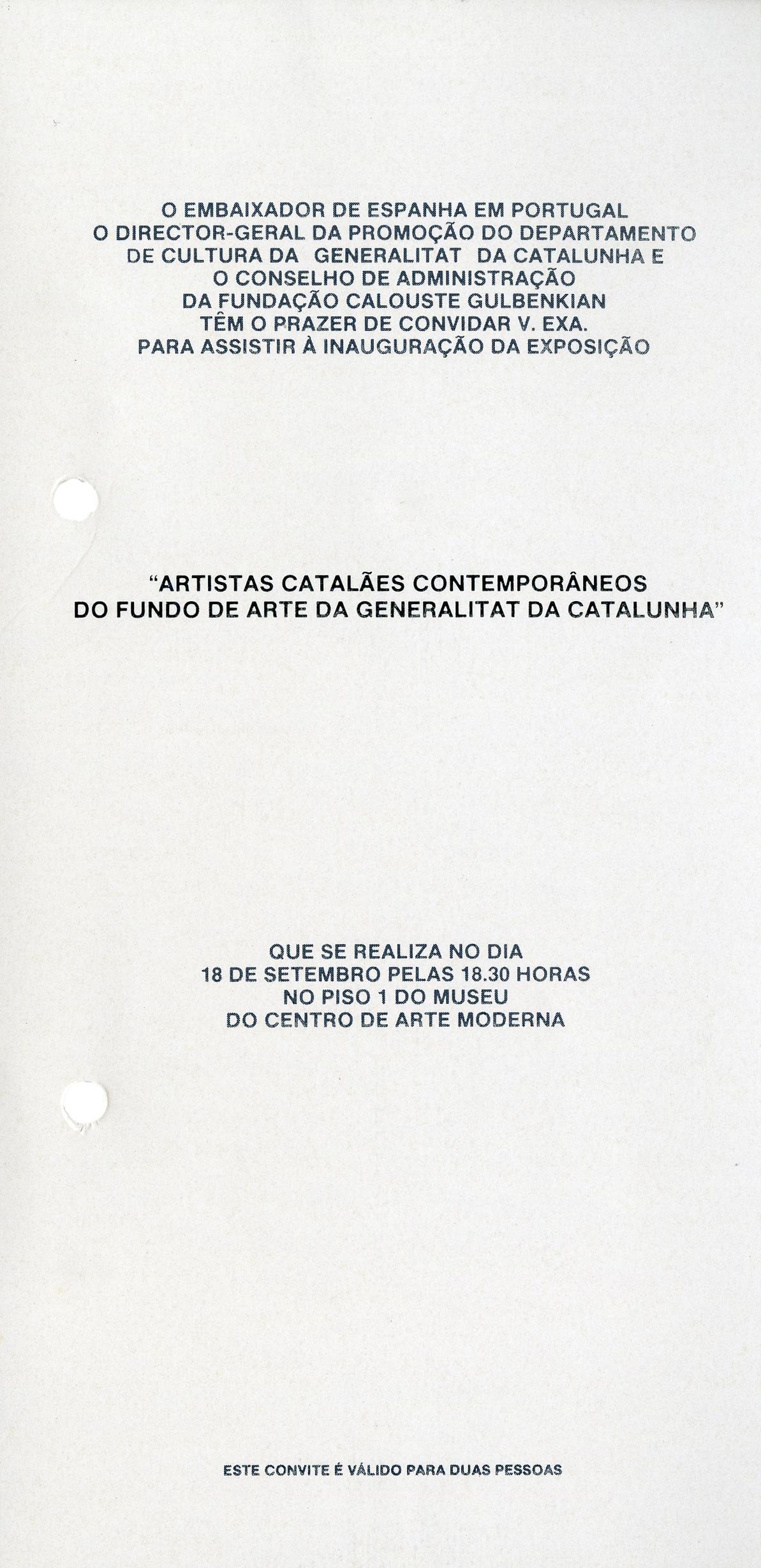 Artistas Catalães do Fundo de Arte da Generalitat de Catalunya
