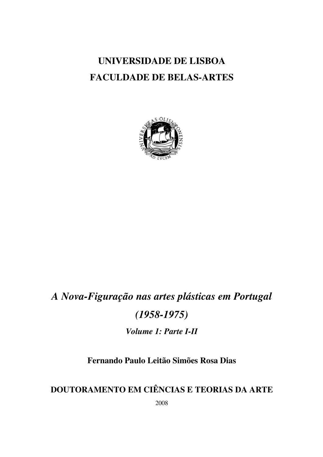 A Nova-Figuração nas Artes Plásticas em Portugal (1958 – 1975)
