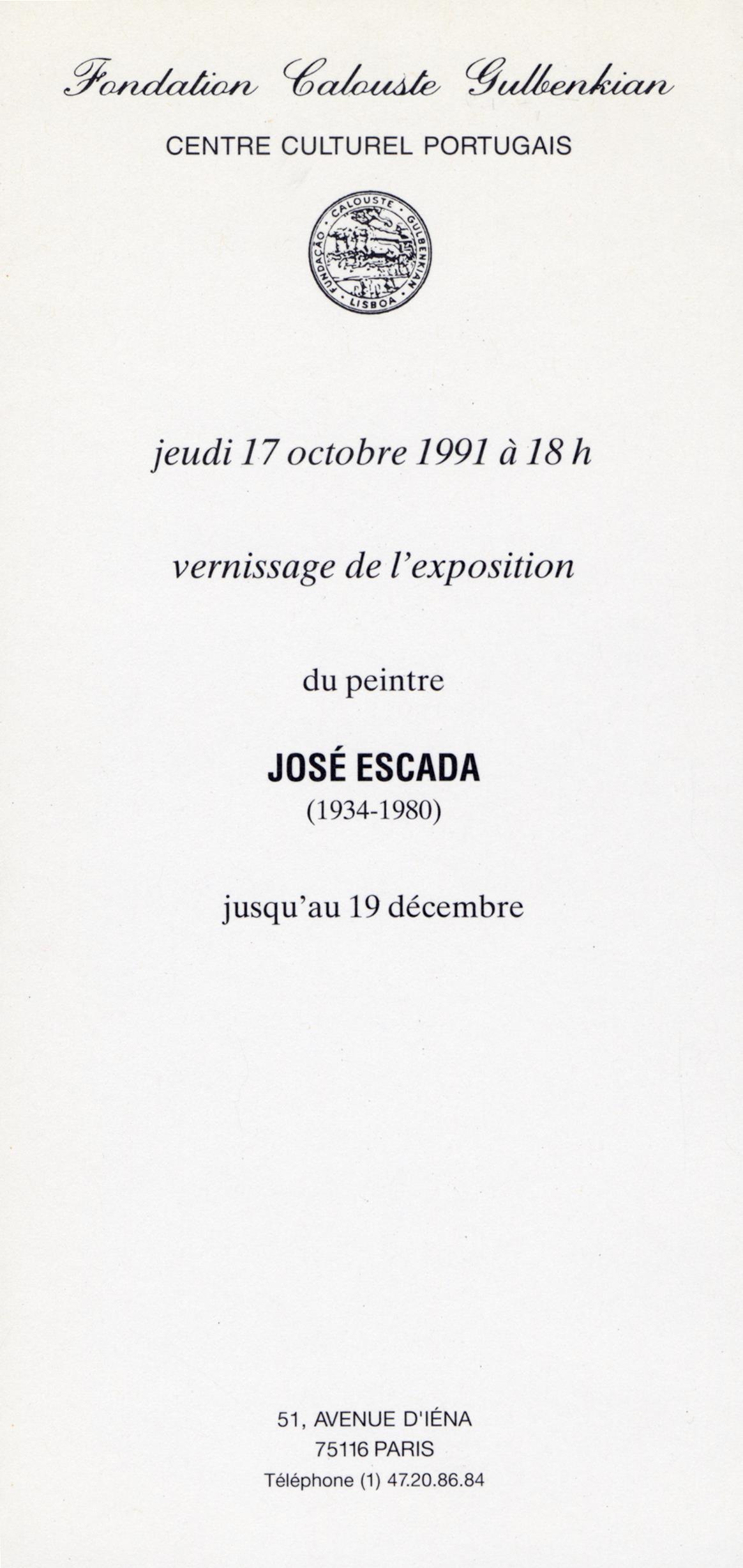 José Escada (1934 – 1980)