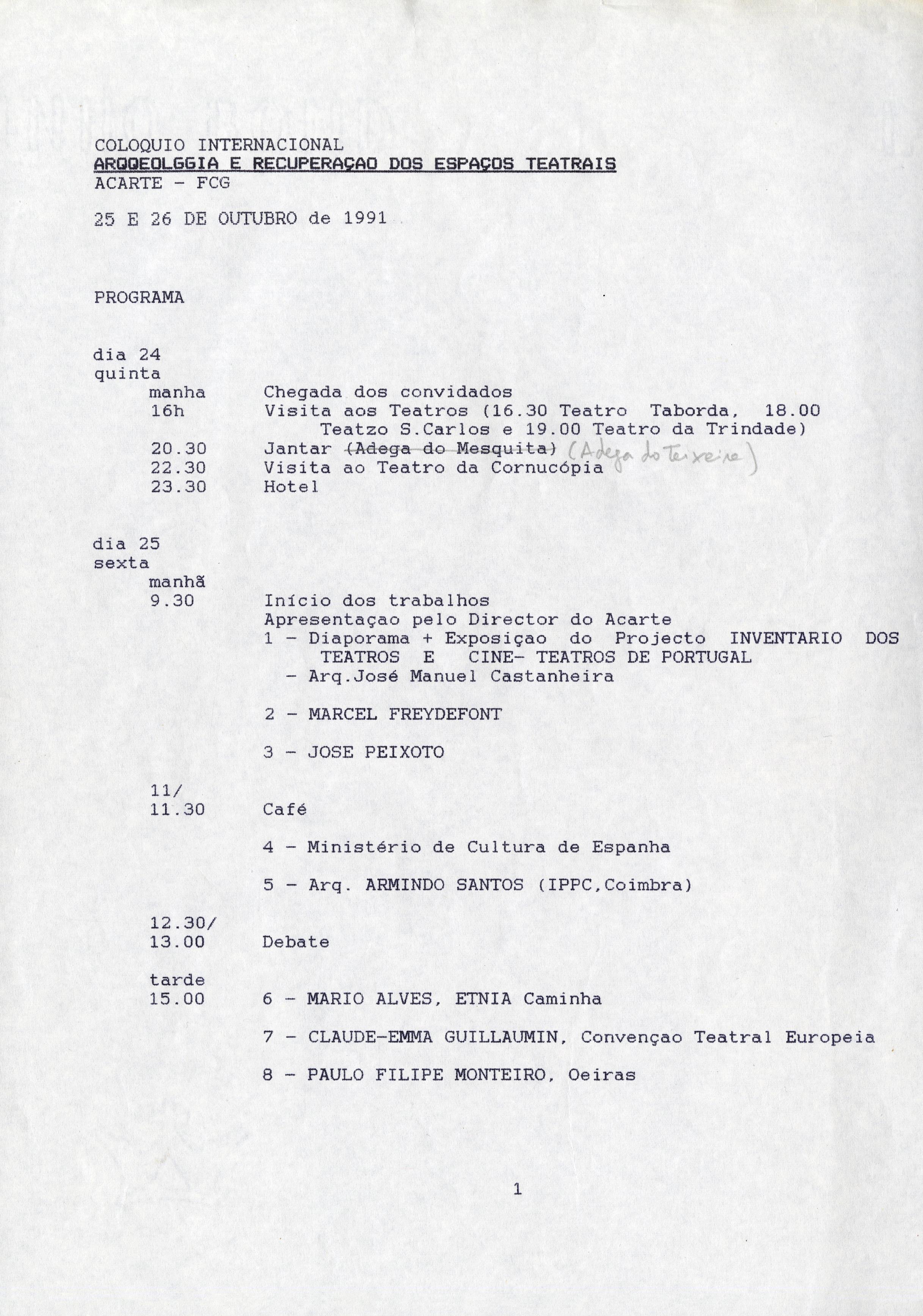 Serviço ACARTE / Fundação Calouste Gulbenkian