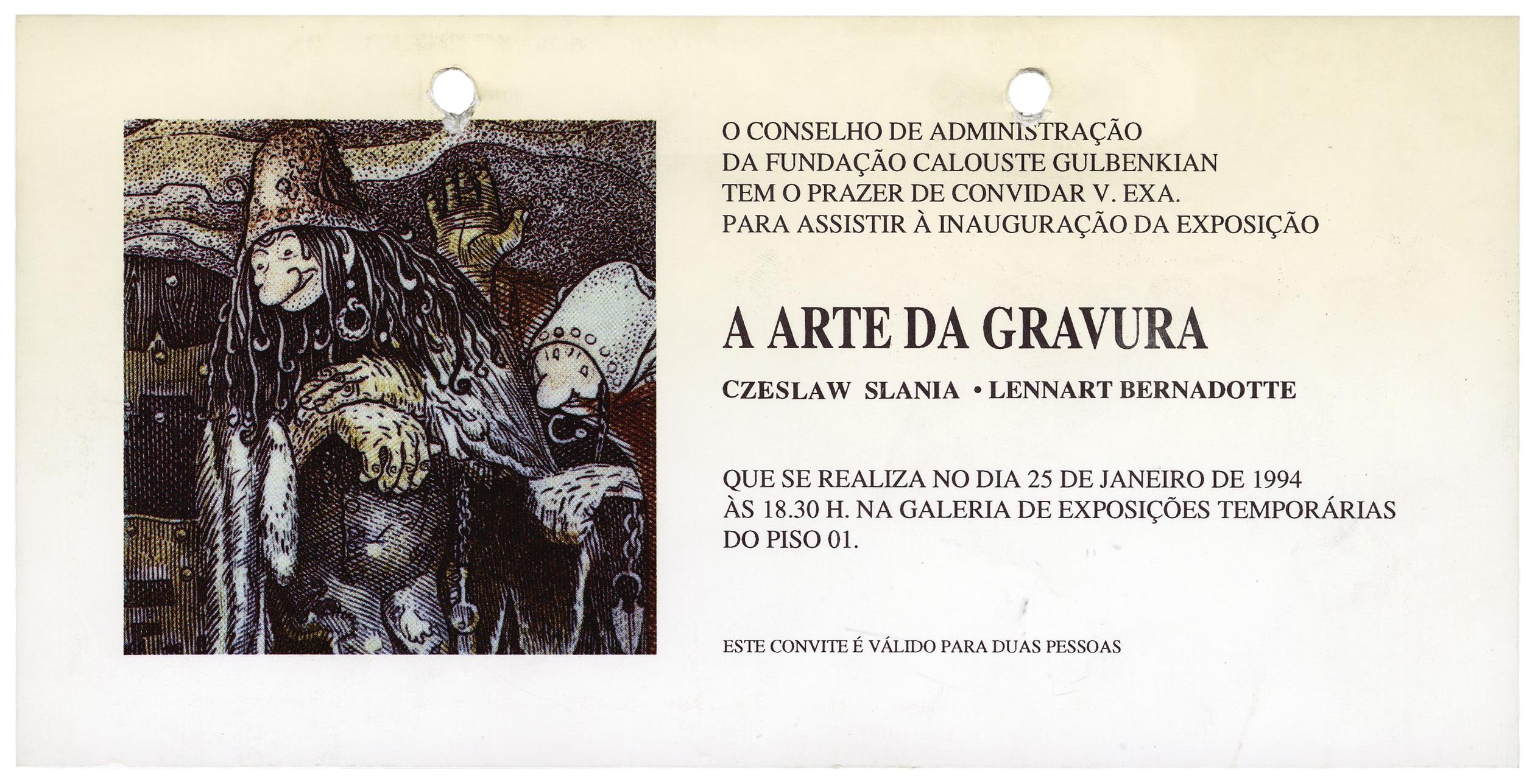 A Arte na Gravura. Czeslaw Slania, Lennart Bernadotte