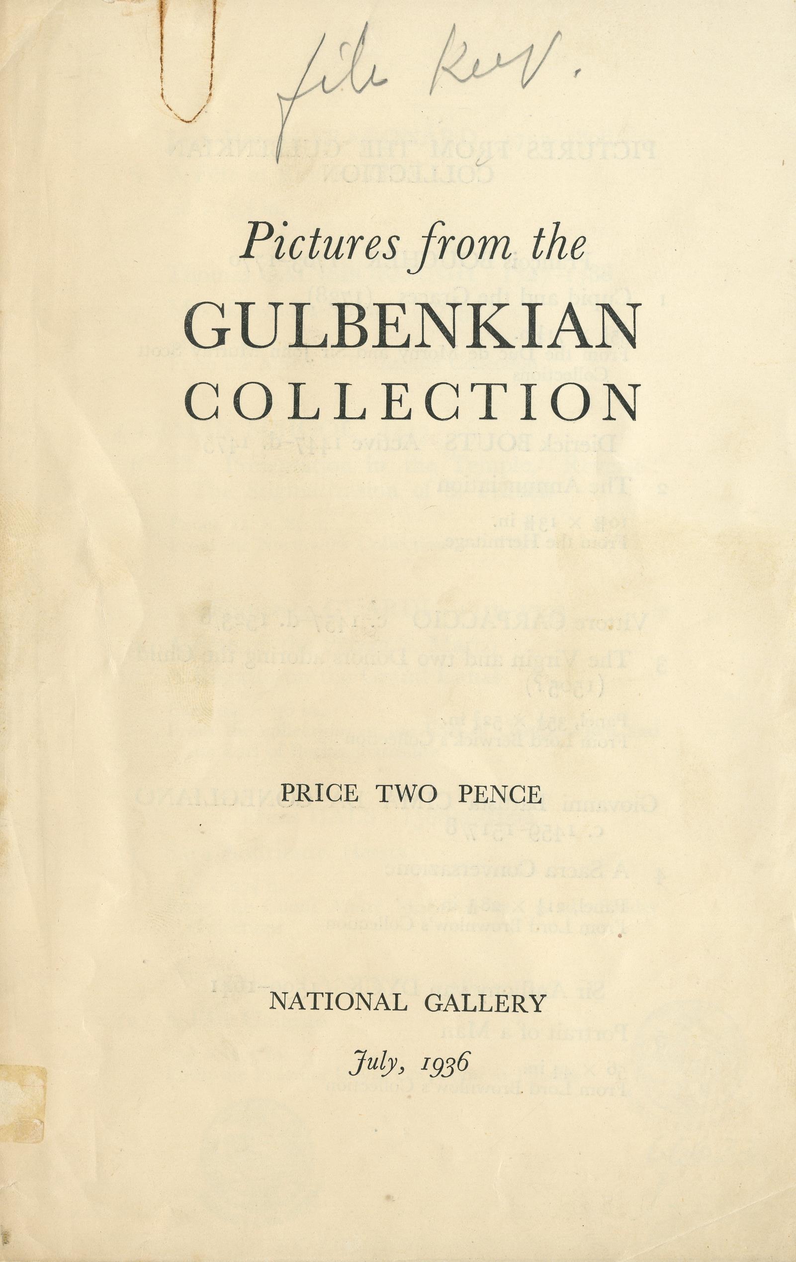 Pictures from the Gulbenkian Collection