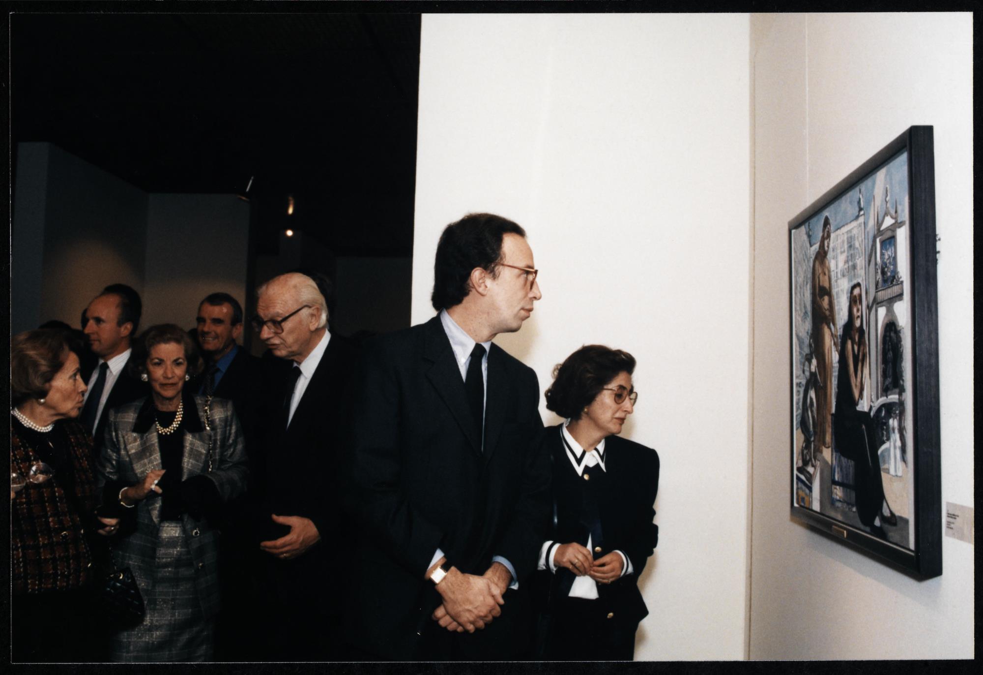 Visita oficial. Maria Barroso (à esq.), José Sommer Ribeiro (ao centro) e Pedro Santana Lopes (à dir.)