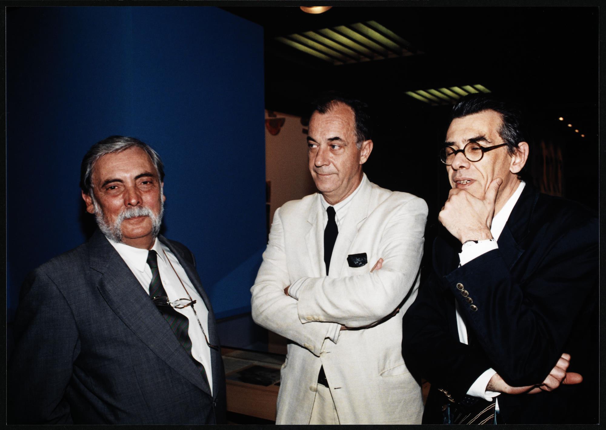 Rafael Salinas Calado (à esq.), Manuel Costa Cabral (ao centro) e Jorge Molder (à dir.)