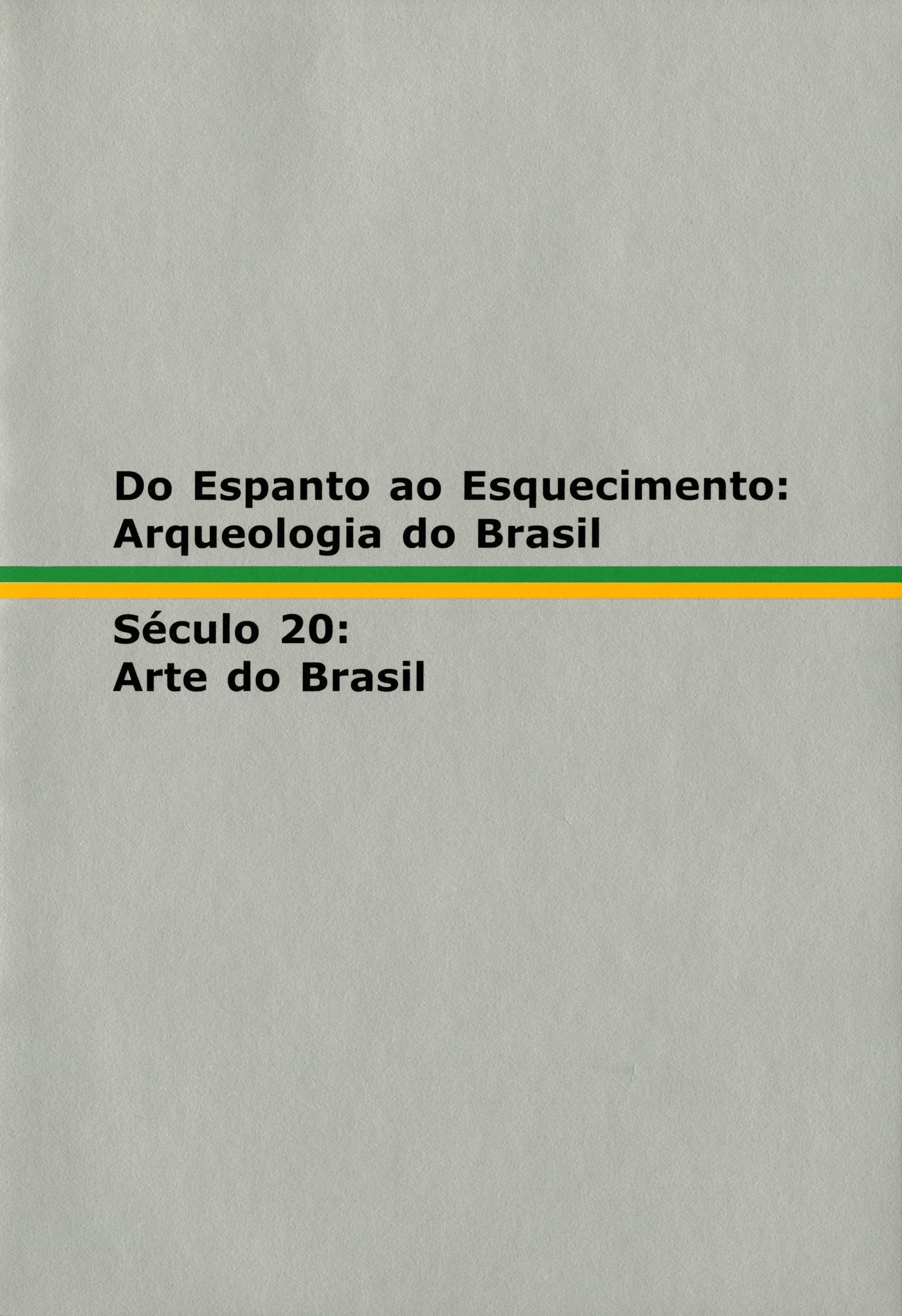 Entre o Espanto e o Esquecimento. Arqueologia das Sociedades Brasileiras antes do Contacto e Século 20. Arte do Brasil