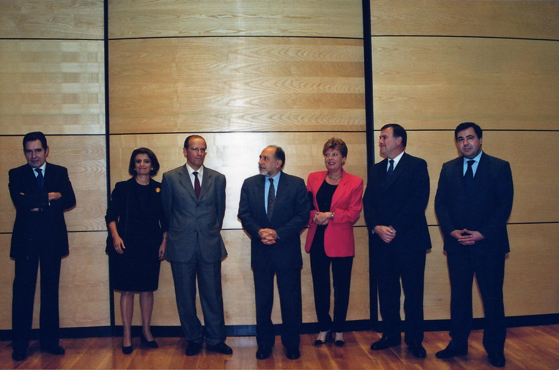 José Blanco (à esq.) e Emílio Rui Vilar (ao centro)