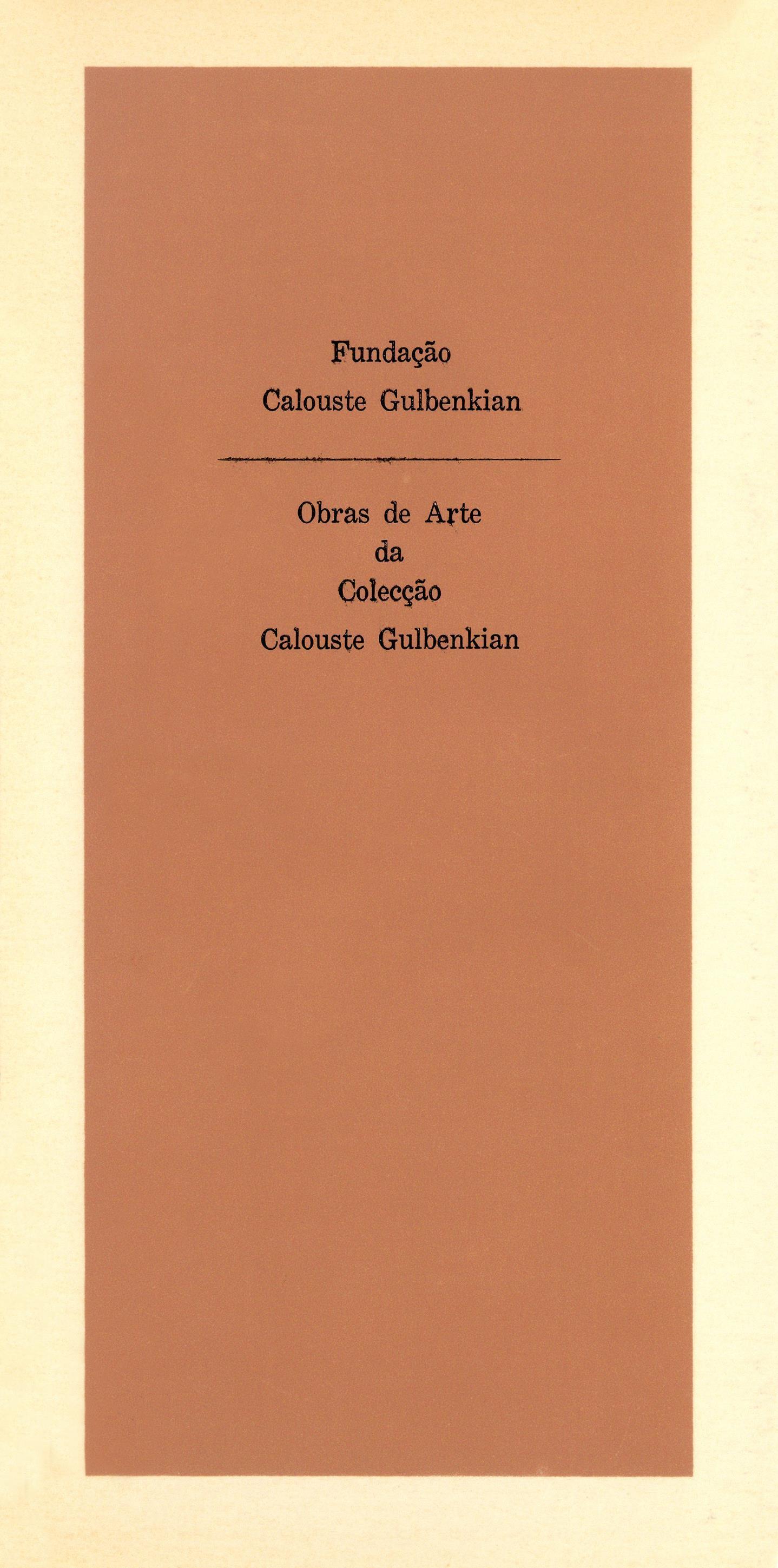 1965_Obras_arte_Col_Calouste_Gulbenkian_Roteiro_capa_CL318