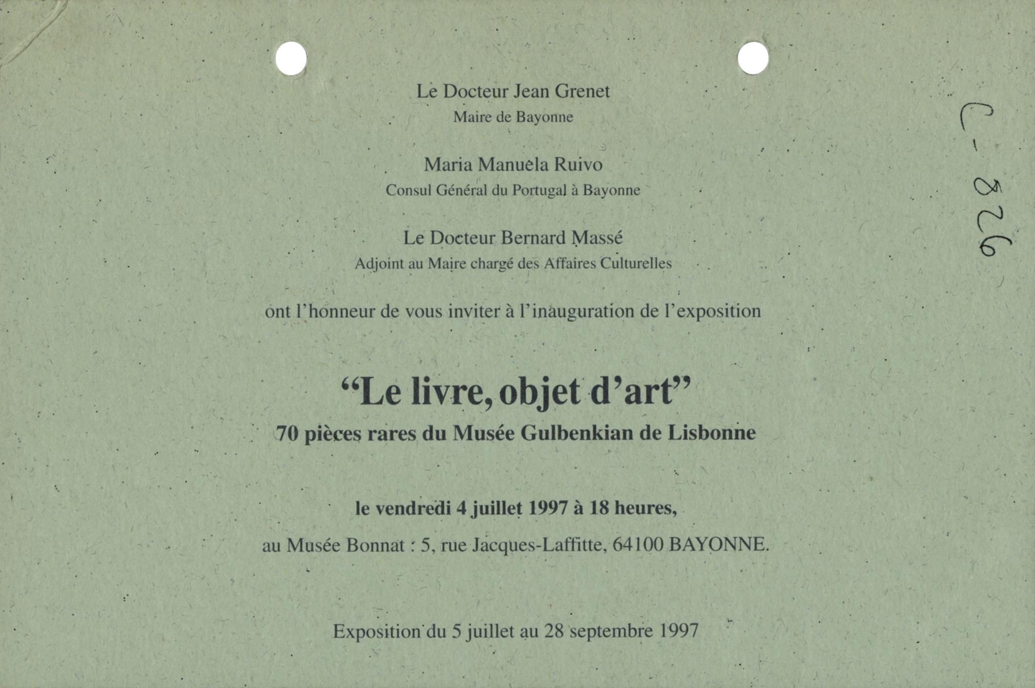 ««Le Livre, Objet d'Art». 70 pièces rares du Musée Gulbenkian de Lisbonne»