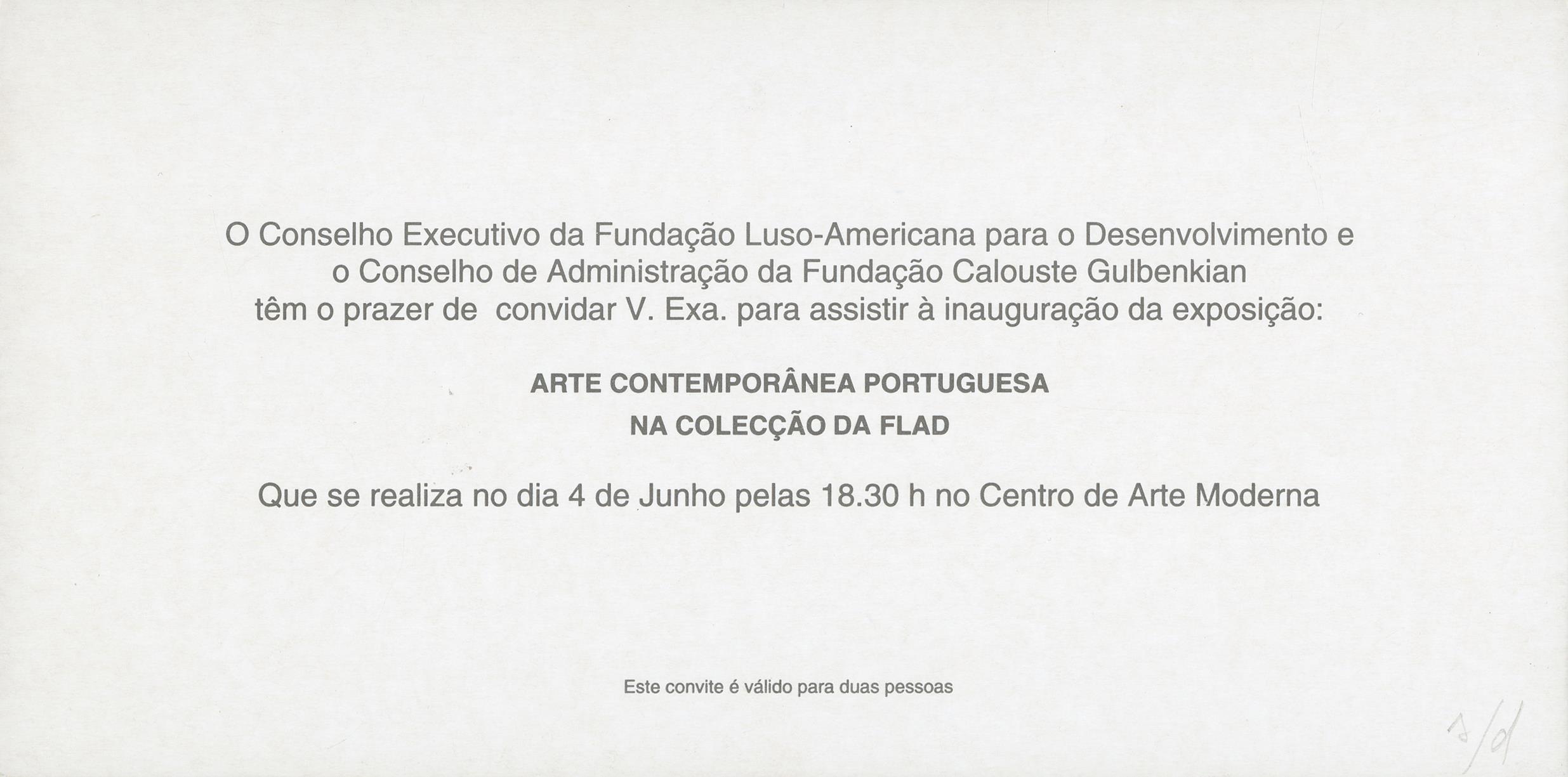 Arte Portuguesa Contemporânea na Colecção da Fundação Luso-Americana para o Desenvolvimento