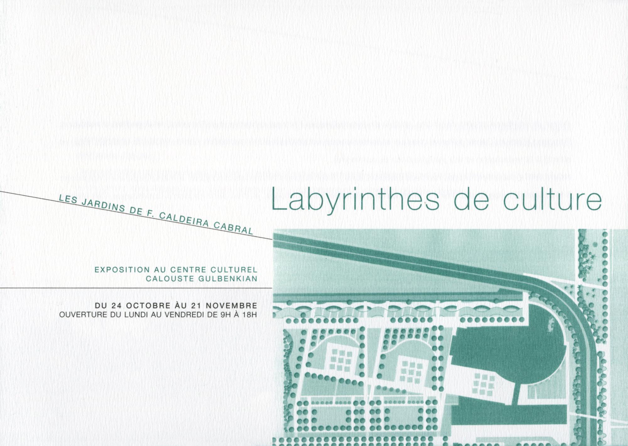 Labyrinthes de Culture. Les Jardins de Francisco Caldeira Cabral