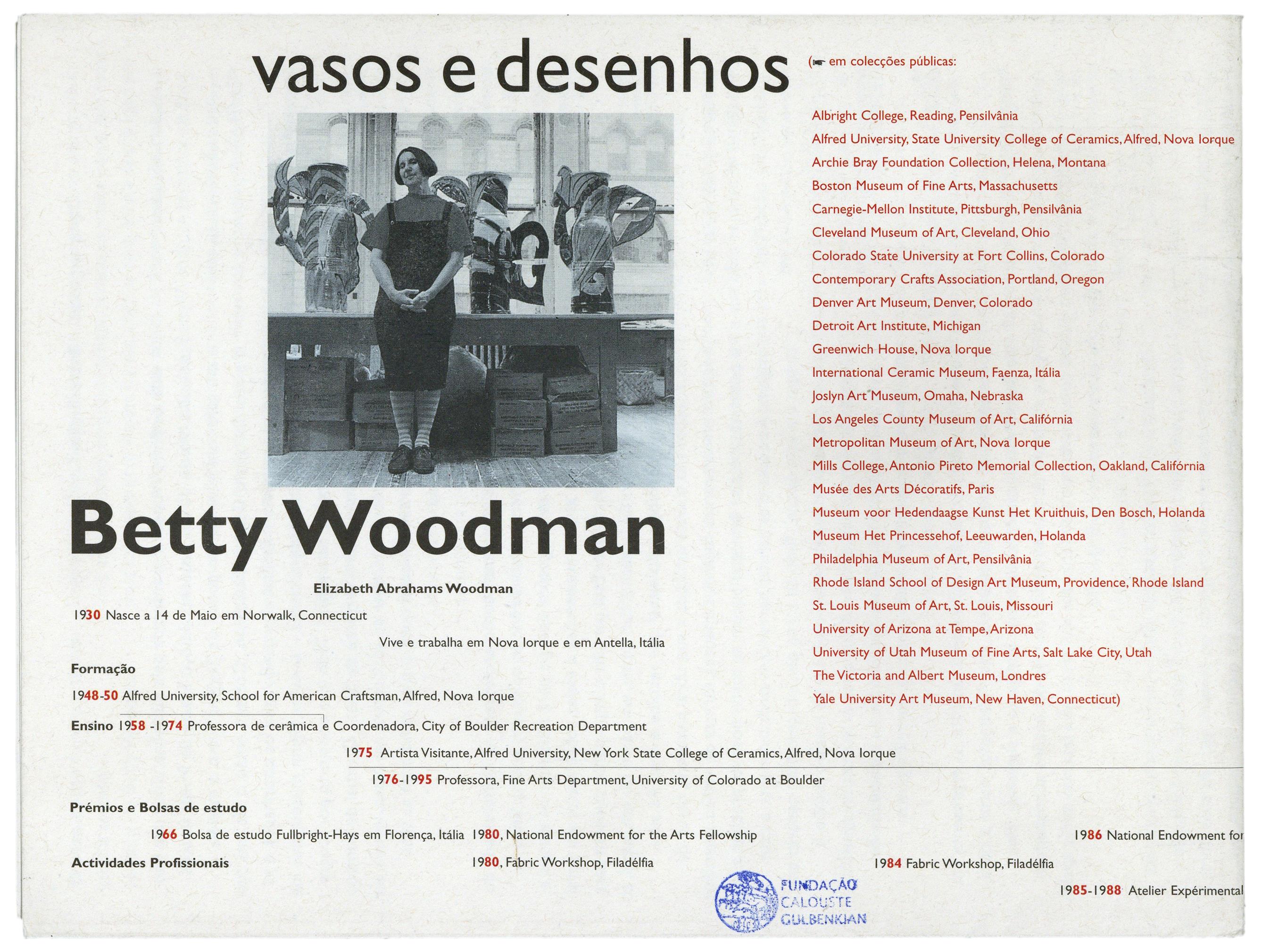 Betty Woodman. Vasos e Desenhos