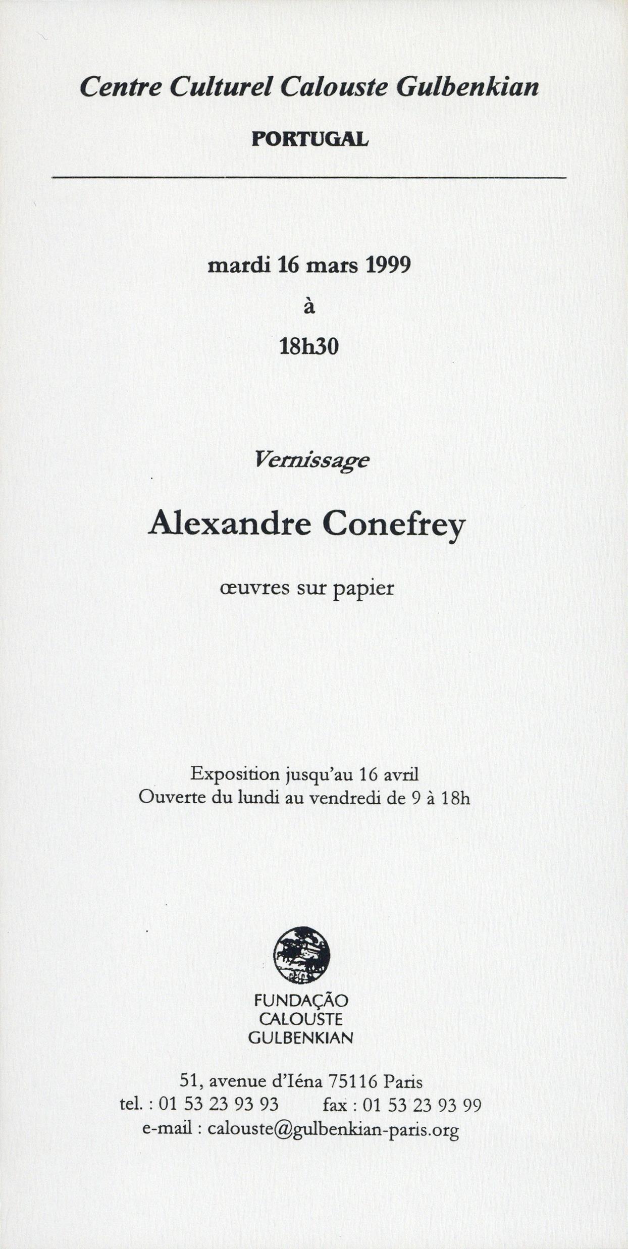 Alexandre Conefrey. Œuvres sur Papier