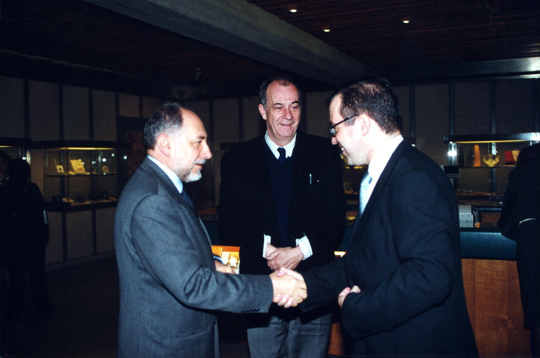 Emílio Rui Vilar (à esq.), Manuel Costa Cabral (ao centro) e Nuno Vassallo e Silva (à dir.)