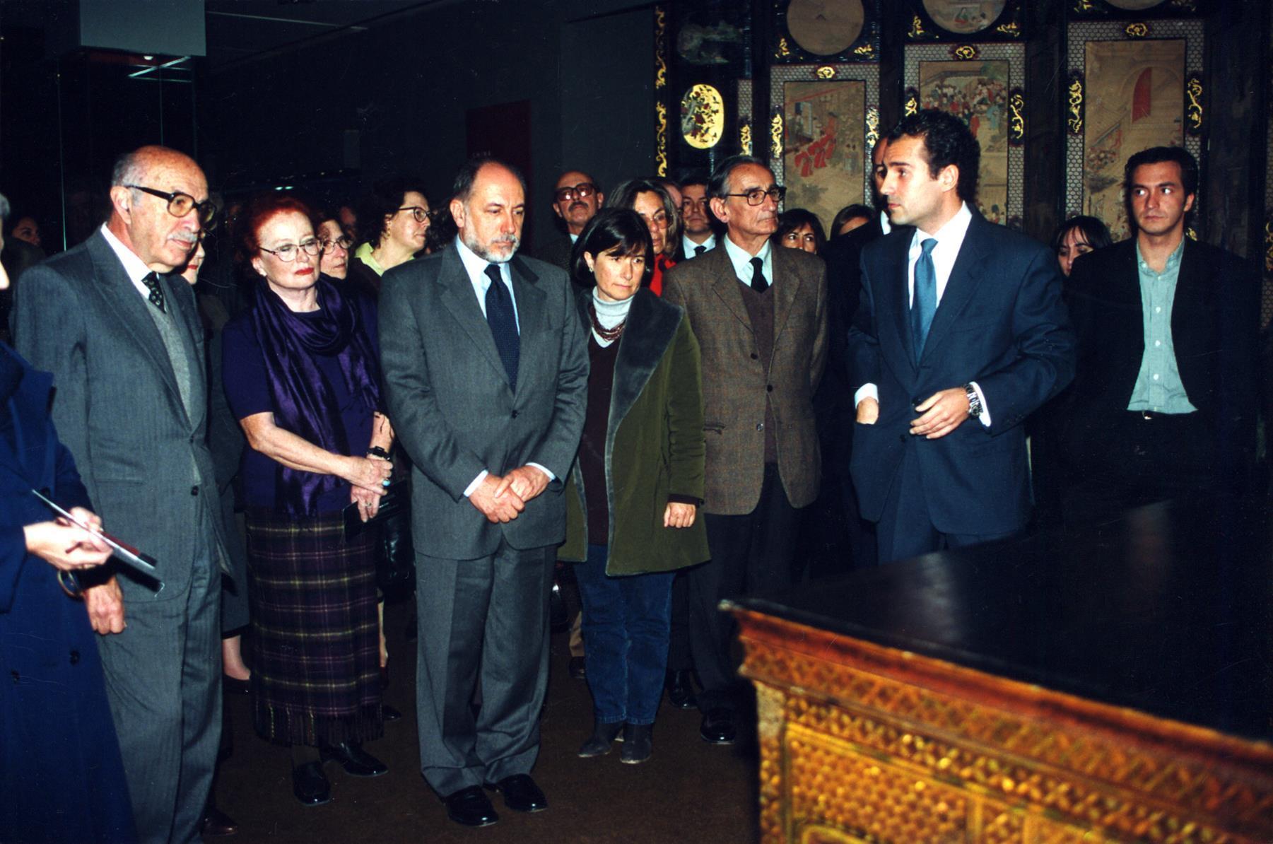 Roberto Gulbenkian (à esq.) e Emílio Rui Vilar (ao centro)