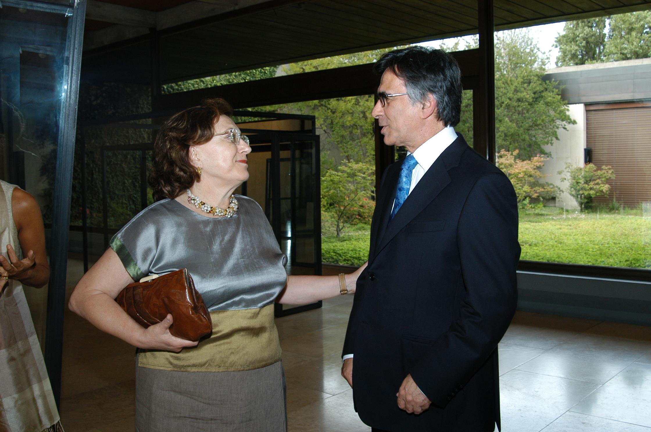 Nazan Ölçer (à esq.) e João Castel-Branco Pereira (à dir.)