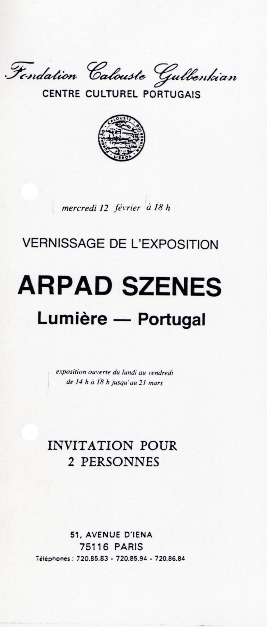 Arpad Szenes. Lumière. Portugal