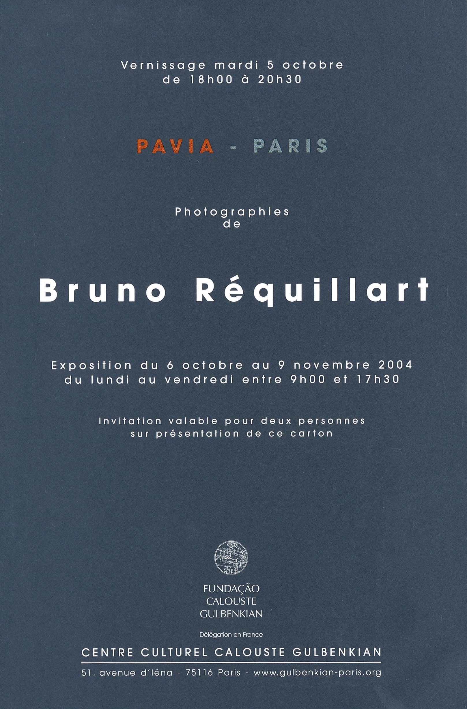 Bruno Réquillart. Pavia-Paris