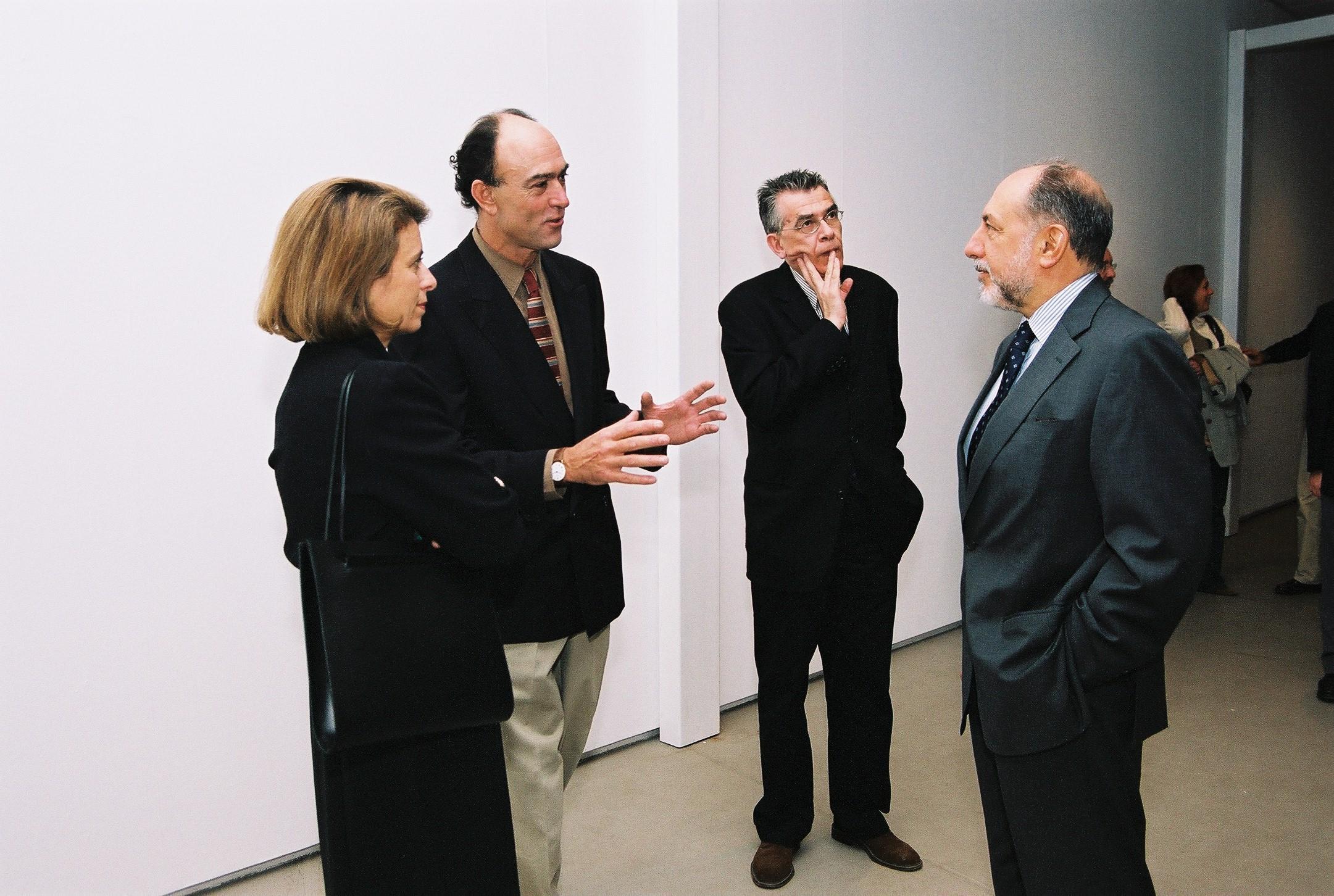 Jorge Molder (centro) e Emílio Rui Vilar (dir.)