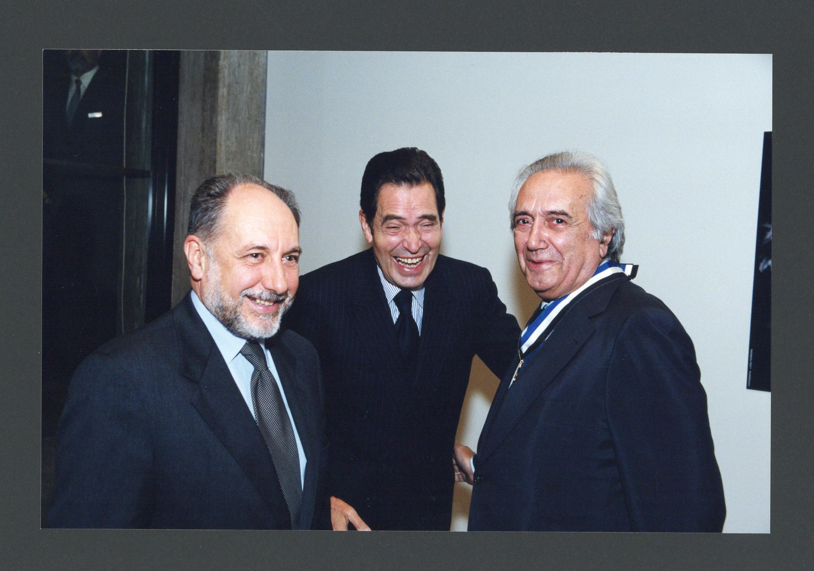 Emílio Rui Vilar (à esq.), José Blanco (ao centro) e Daciano da Costa (à dir.)