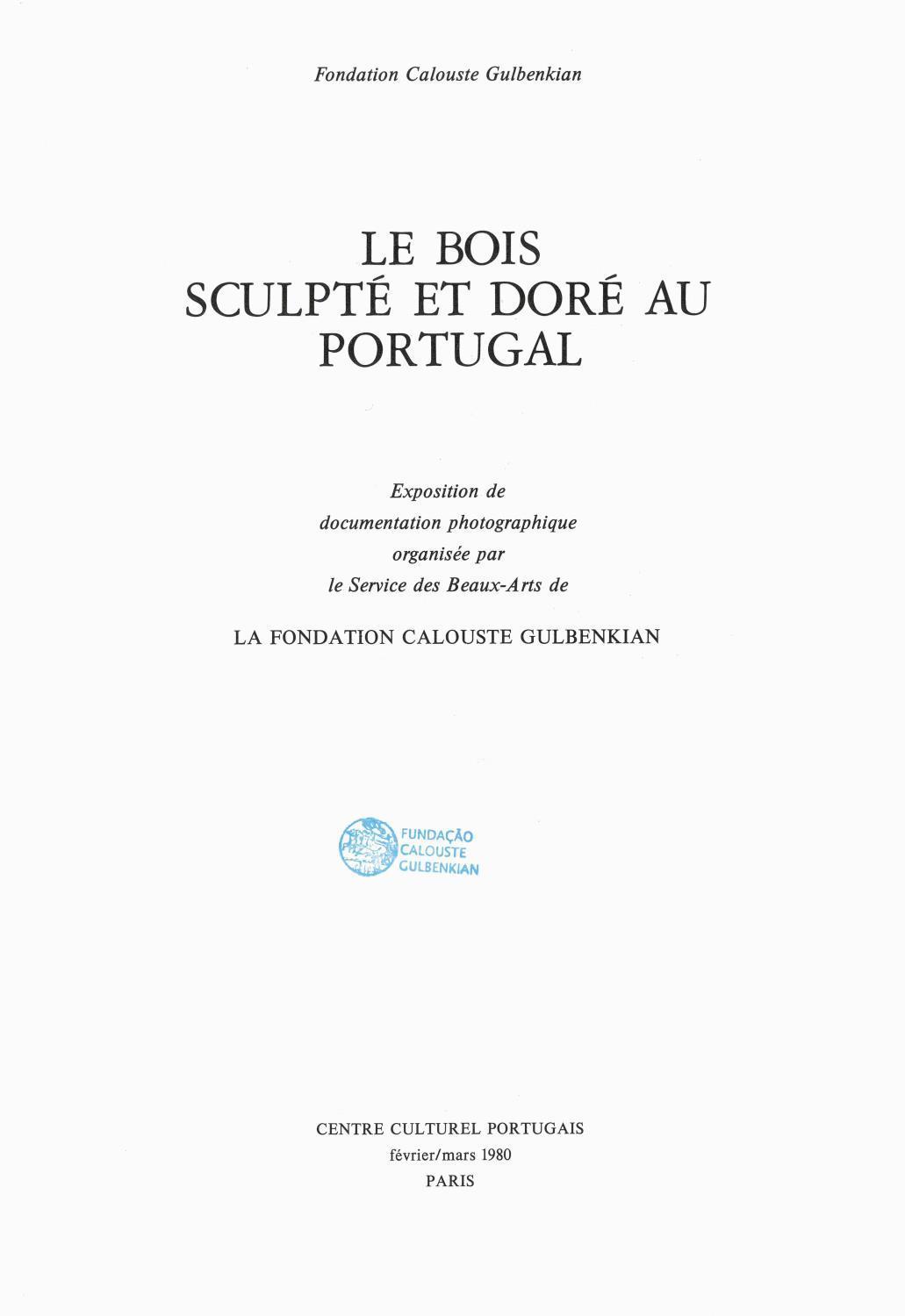 Le Bois Sculpté et Doré au Portugal