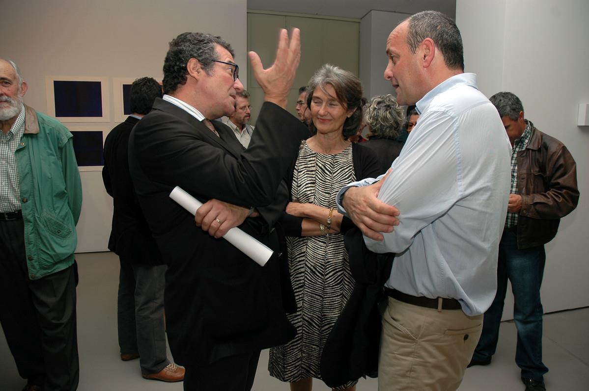 Jorge Molder (à esq.), Teresa Gouveia (ao centro) e José Pedro Croft (à dir.)