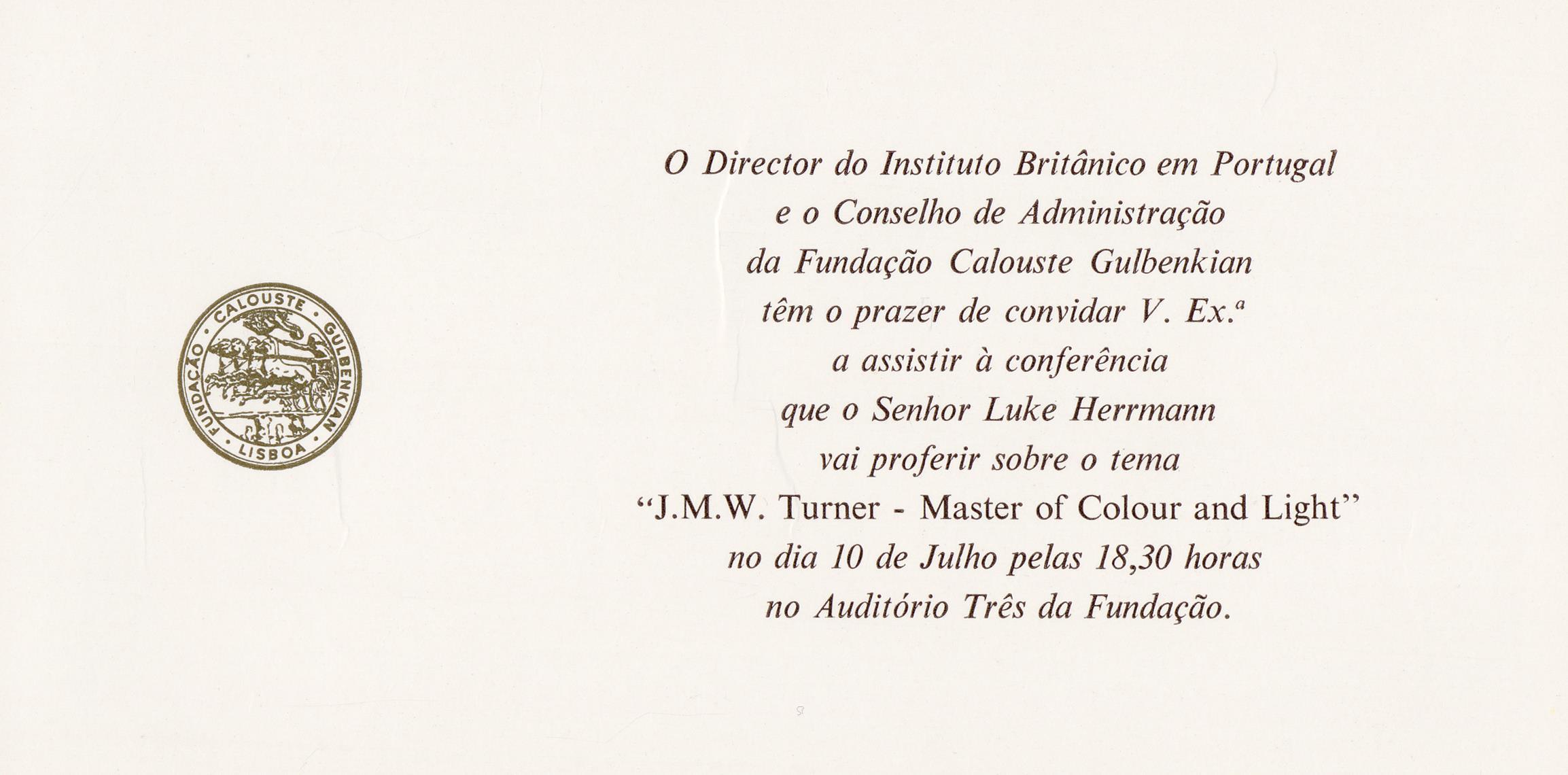 Turner. Master of Coulour and Light [conferência por Luke Herrmann]