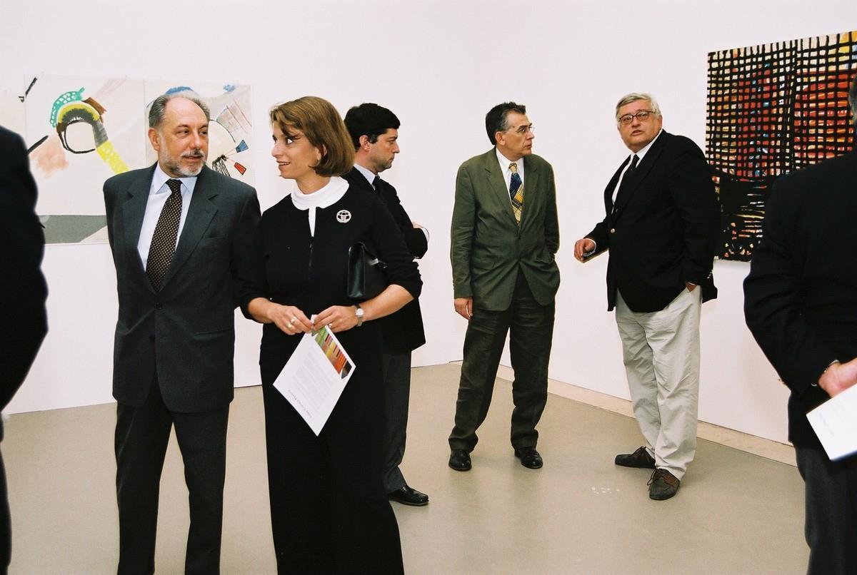 Emílio Rui Vilar e Isabel Alçada (à esq..), Jorge Molder (ao centro)