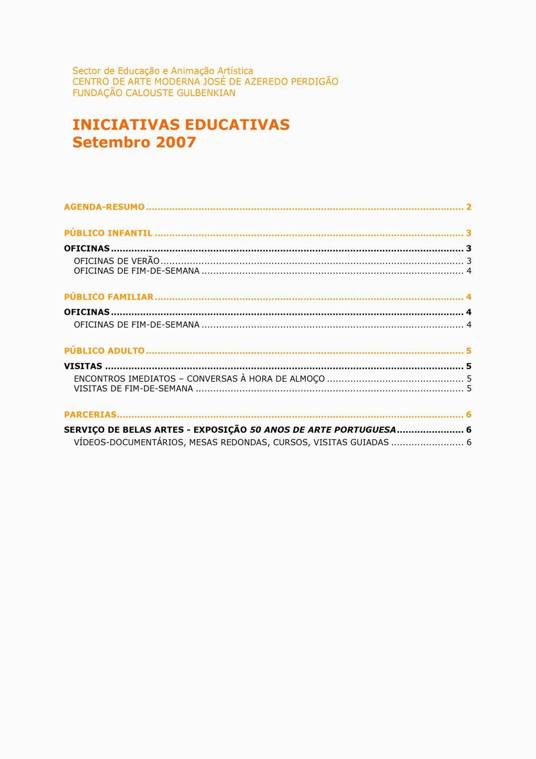 Serviço Educativo / Fundação Calouste Gulbenkian