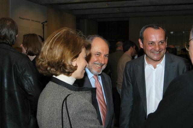 Isabel Alçada (à esq.), Emílio Rui Vilar (ao centro) e José Pedro Croft (à dir.)