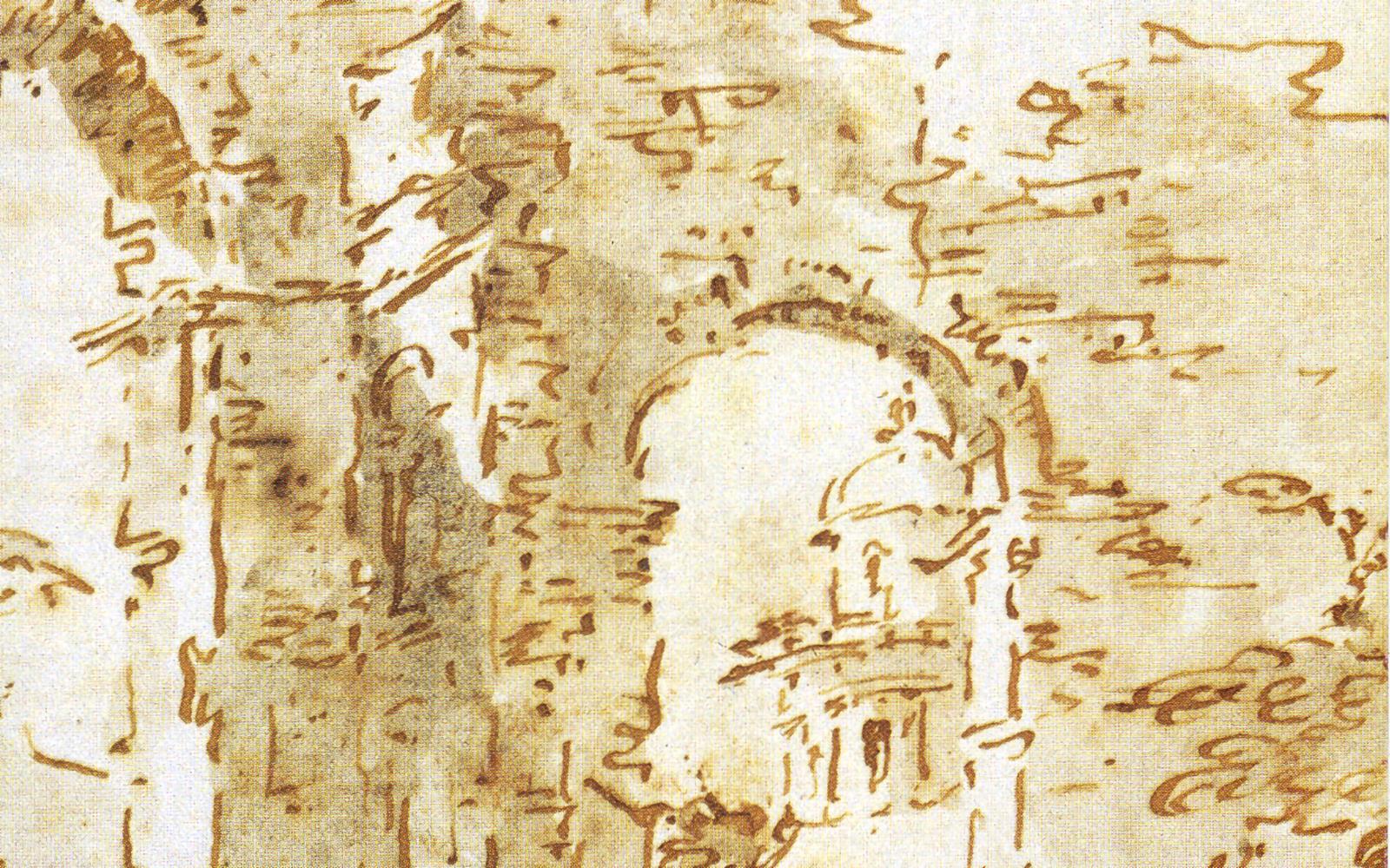 Uma Obra em Foco. Capricho com Arco em Ruínas e Templo Circular. Francesco Guardi (1712 – 1793)