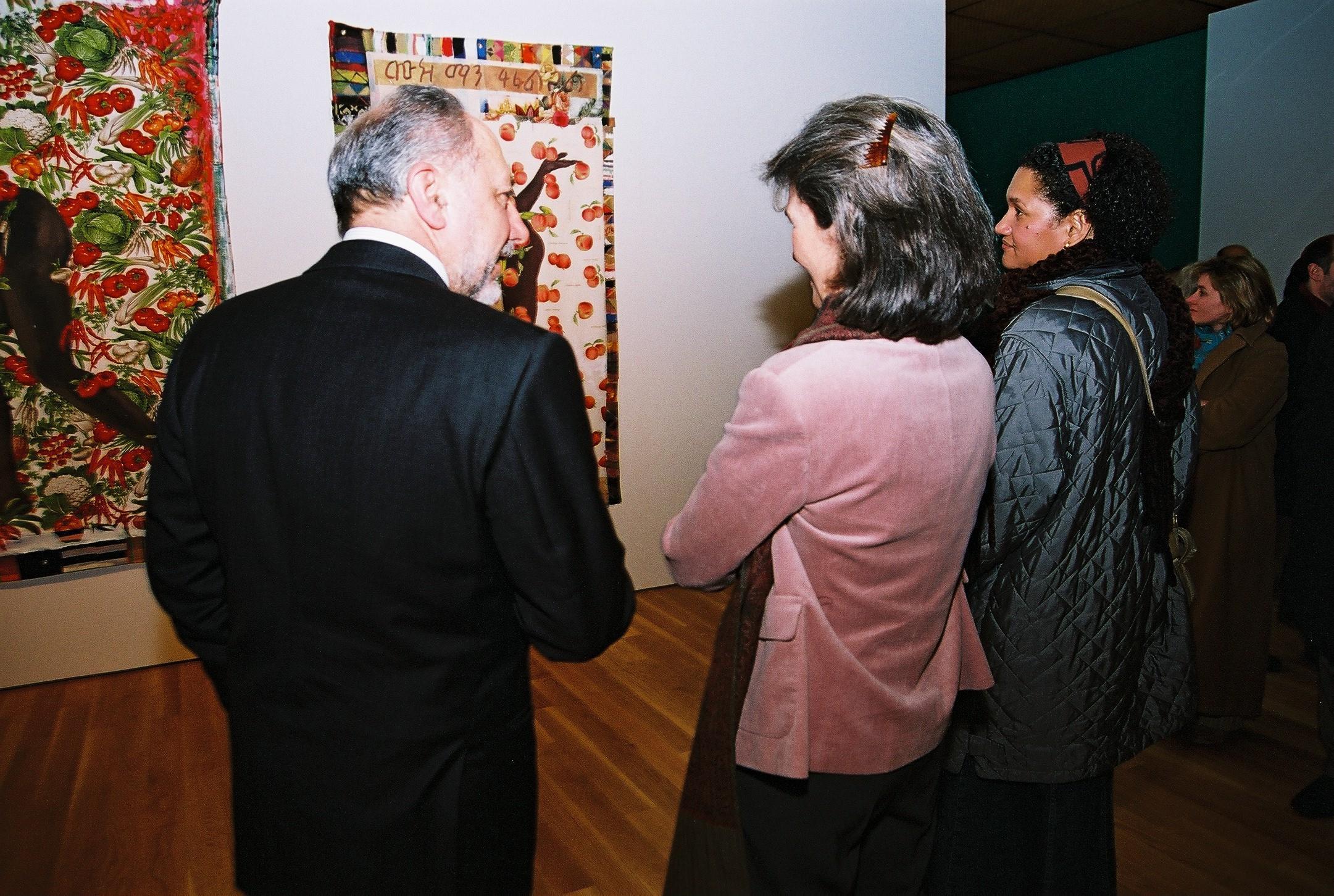 Emílio Rui Vilar (à esq.) e Teresa Gouveia (ao centro)