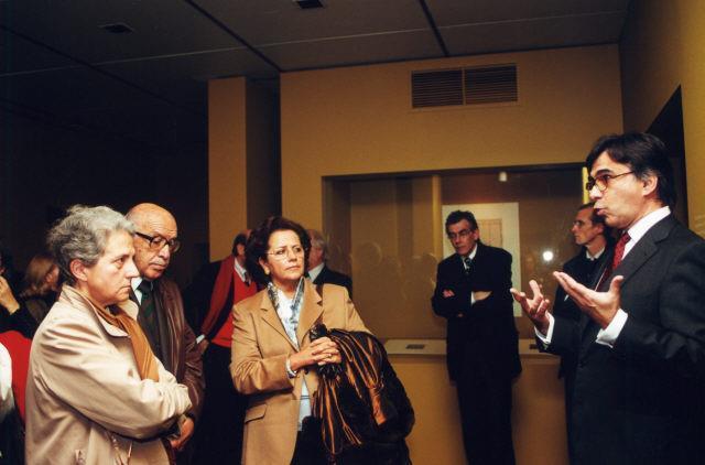 Roberto Gulbenkian (à esq.), Isabel Silveira Godinho (ao centro), João Castel-Branco Pereira (à dir.) e Jorge Molder (atrás)