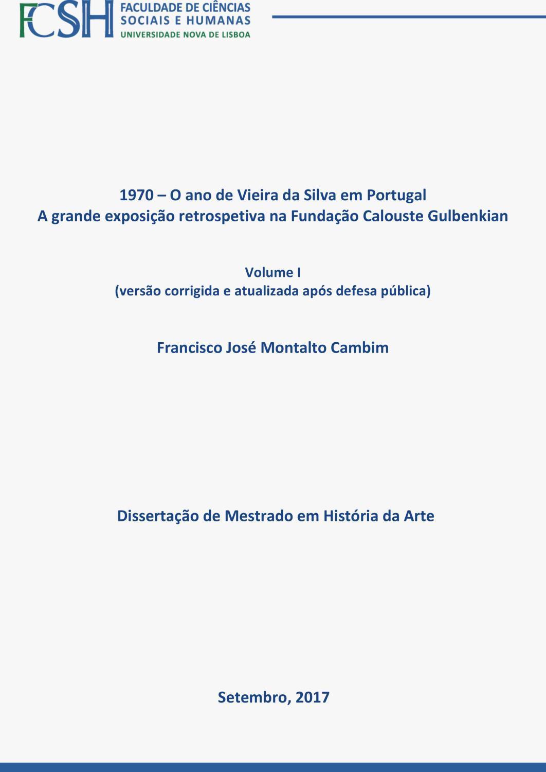 1970 – O Ano de Vieira da Silva em Portugal. A Grande Retrospetiva na Fundação Calouste Gulbenkian