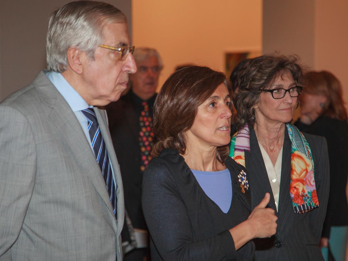 Artur Santos Silva (à dir.), Leonor Nazaré (ao centro) e Teresa Gouveia (à esq.)