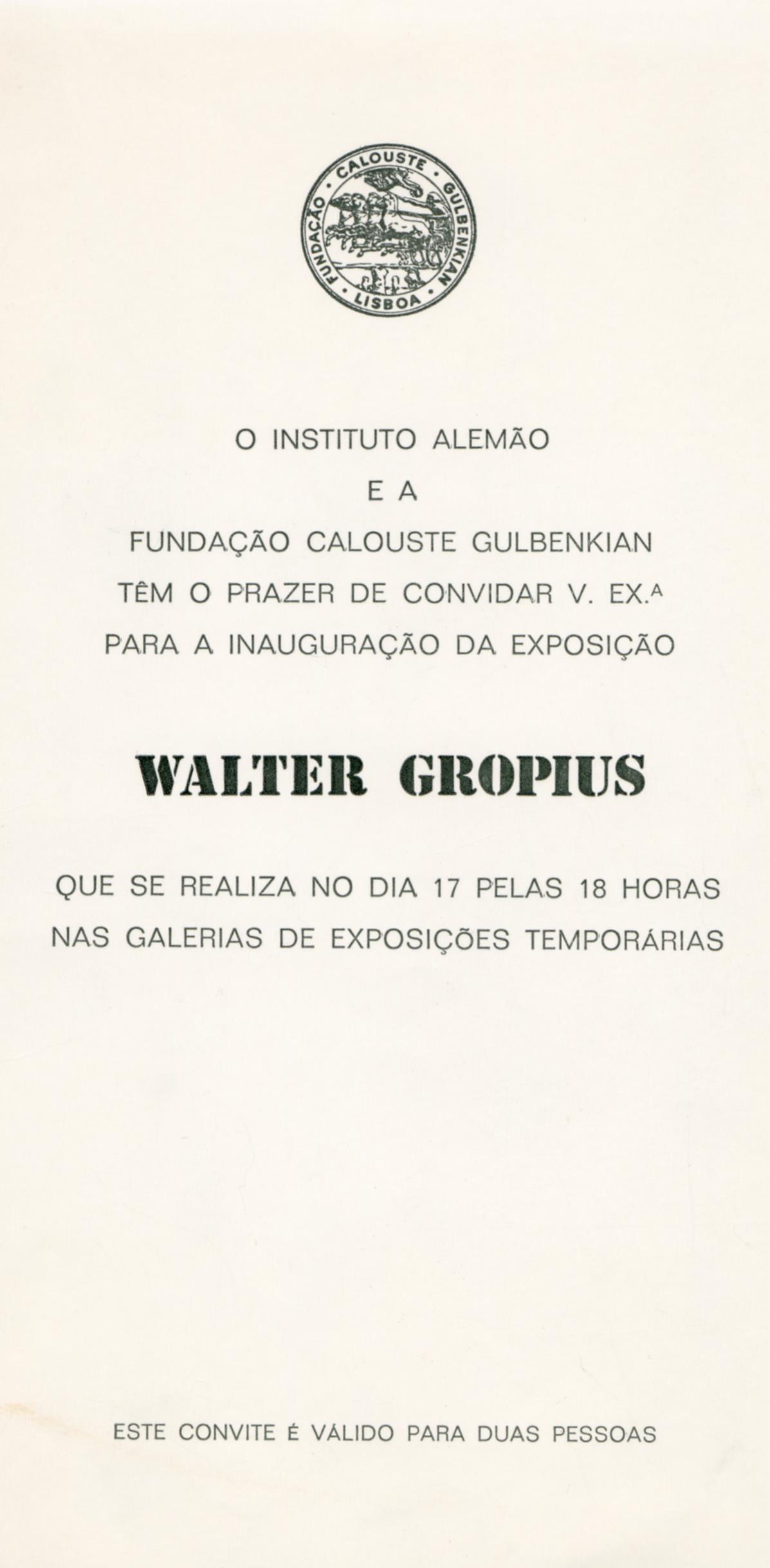 Walter Gropius. Projectos e Construções, 1906 – 1969