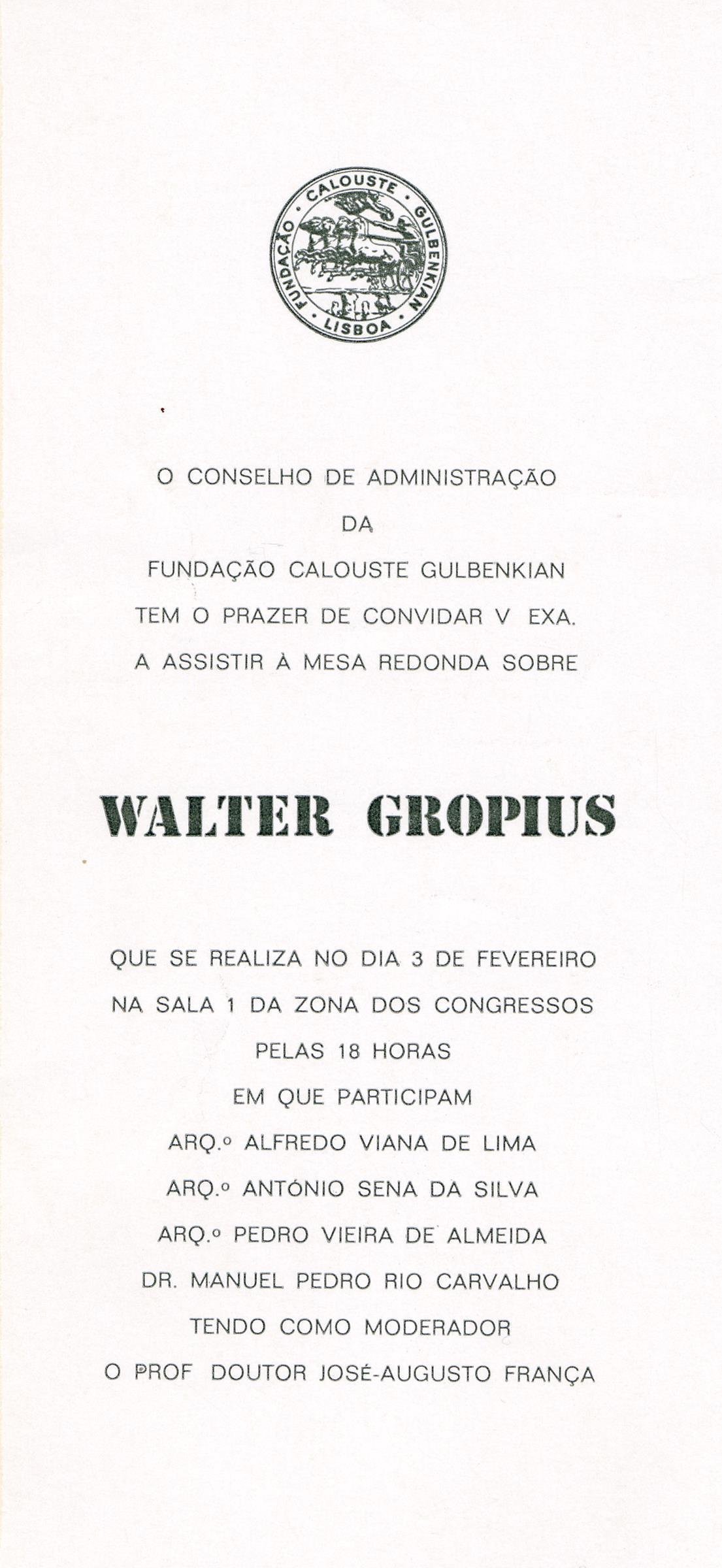 Walter Gropius [mesa-redonda]