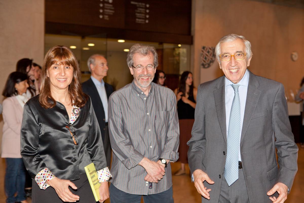 Helena de Freitas (à esq.), Manuel Botelho (ao centro) e Artur Santos Silva (à dir.)