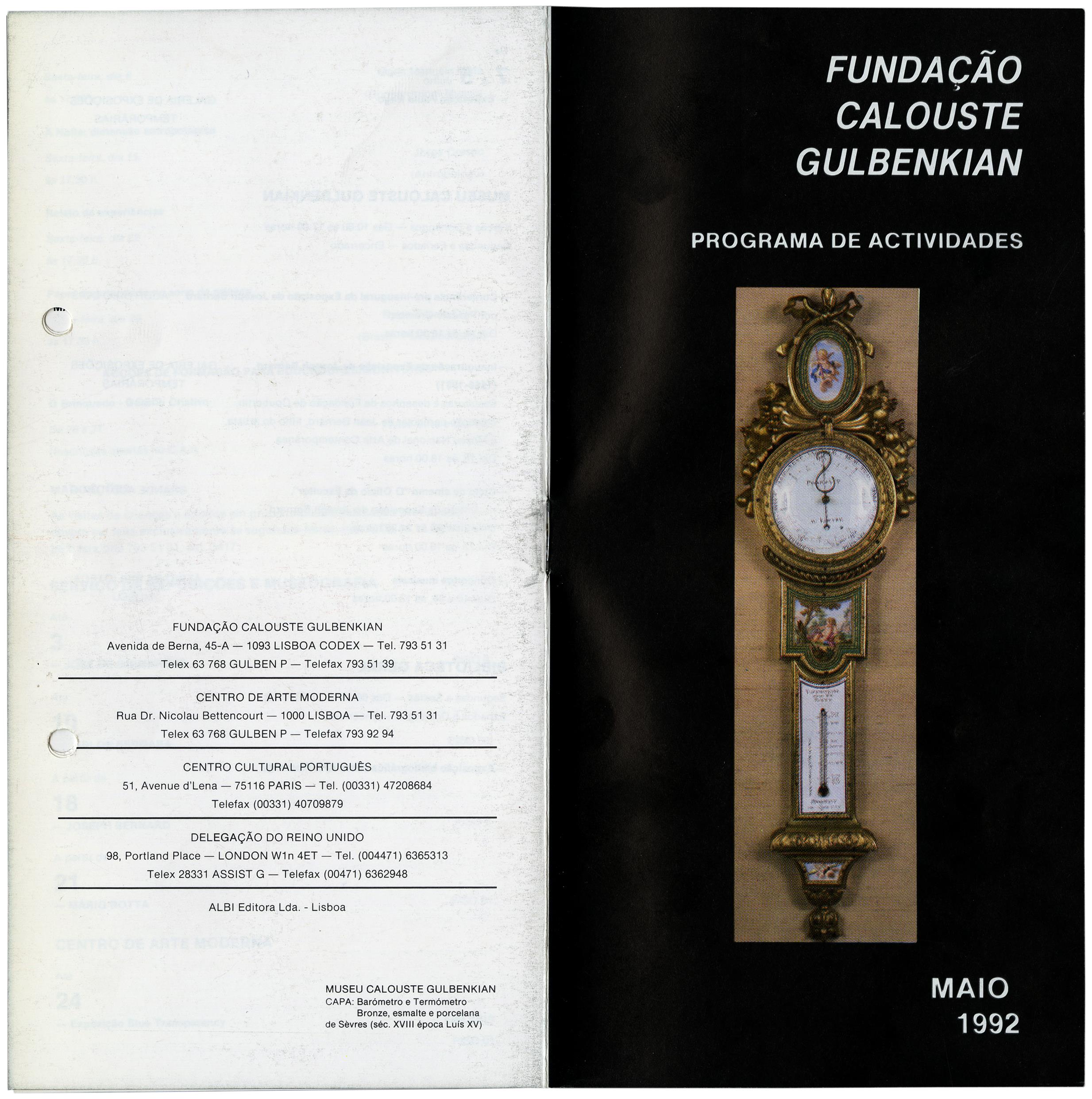 Fundação Calouste Gulbenkian. Maio 1992