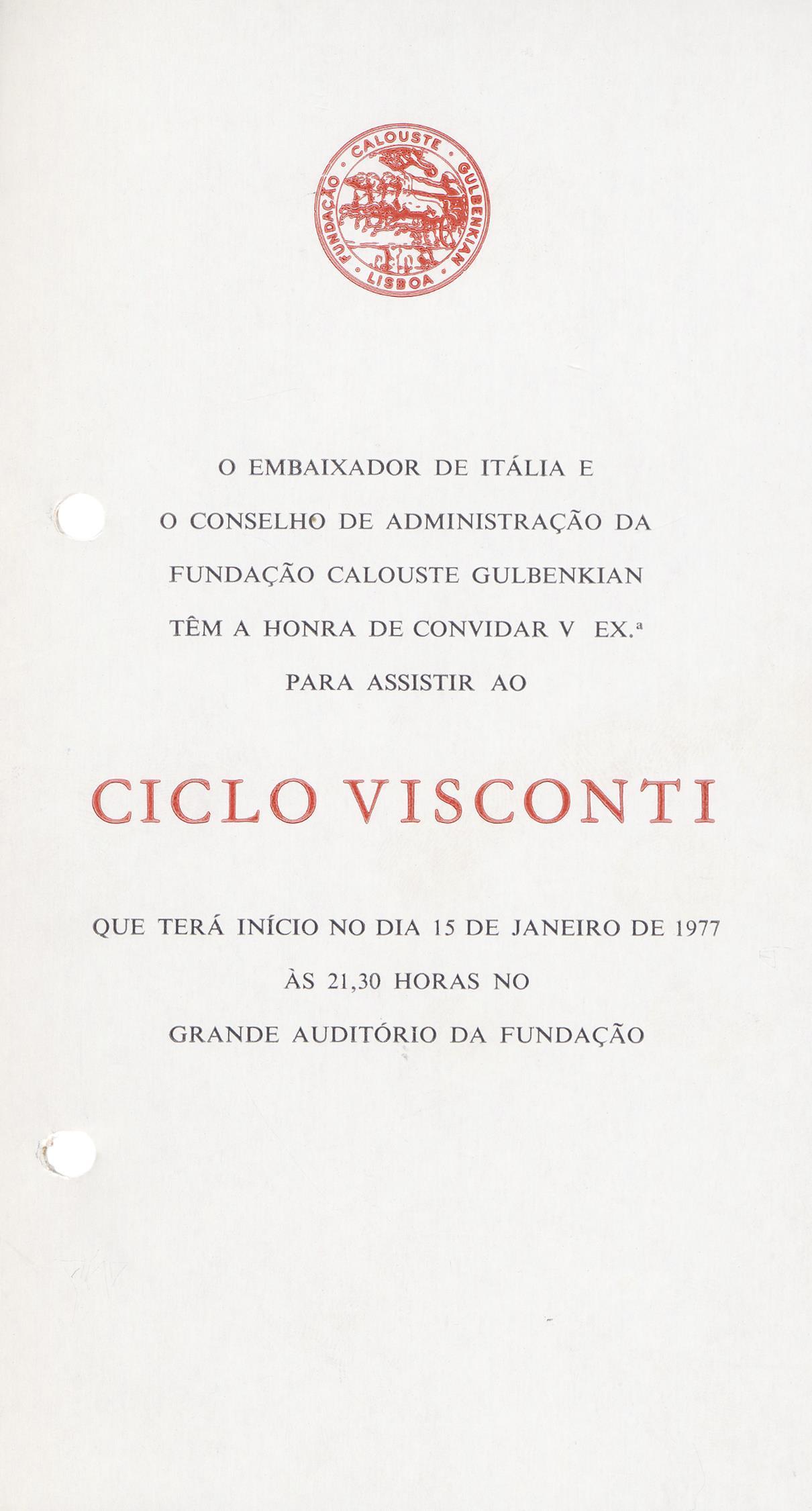 Ciclo Visconti [ciclo de Cinema]