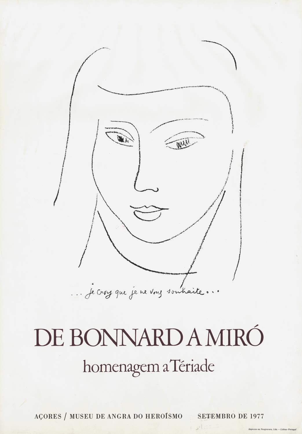 De Bonnard a Miró. Homenagem a Tériade