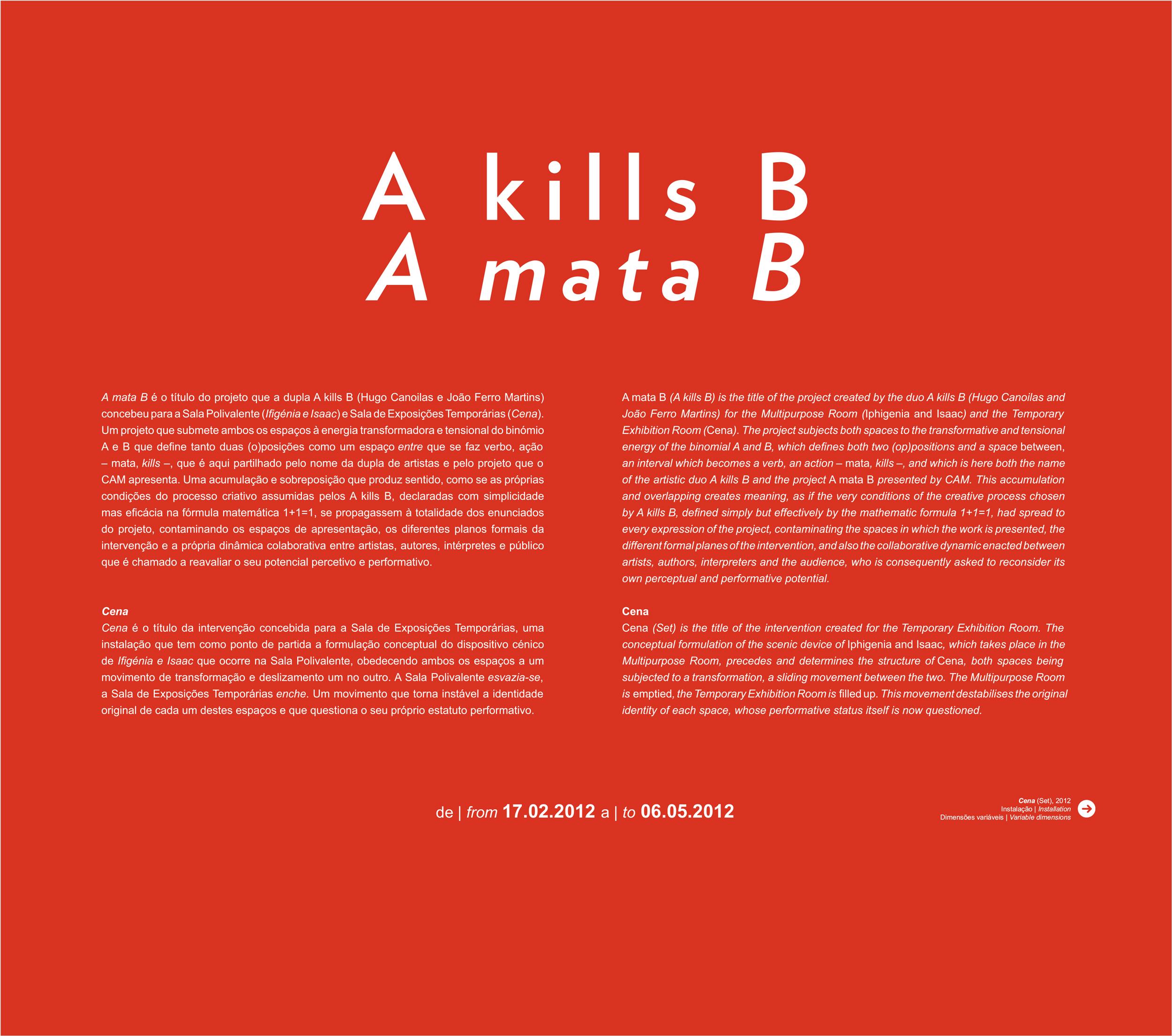 A kills B / A mata B