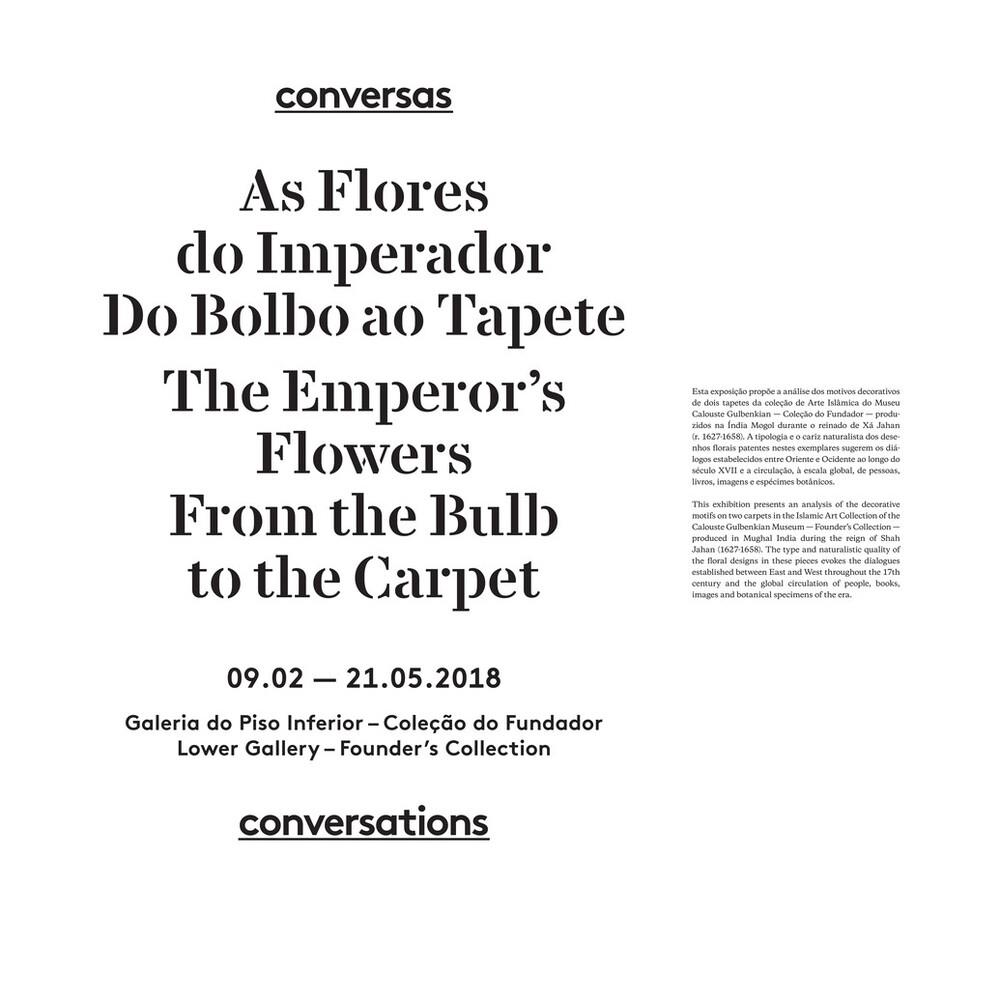 As Flores do Imperador. Do Bolbo ao Tapete / The Emperor’s Flowers. From the Bulb to the Carpet