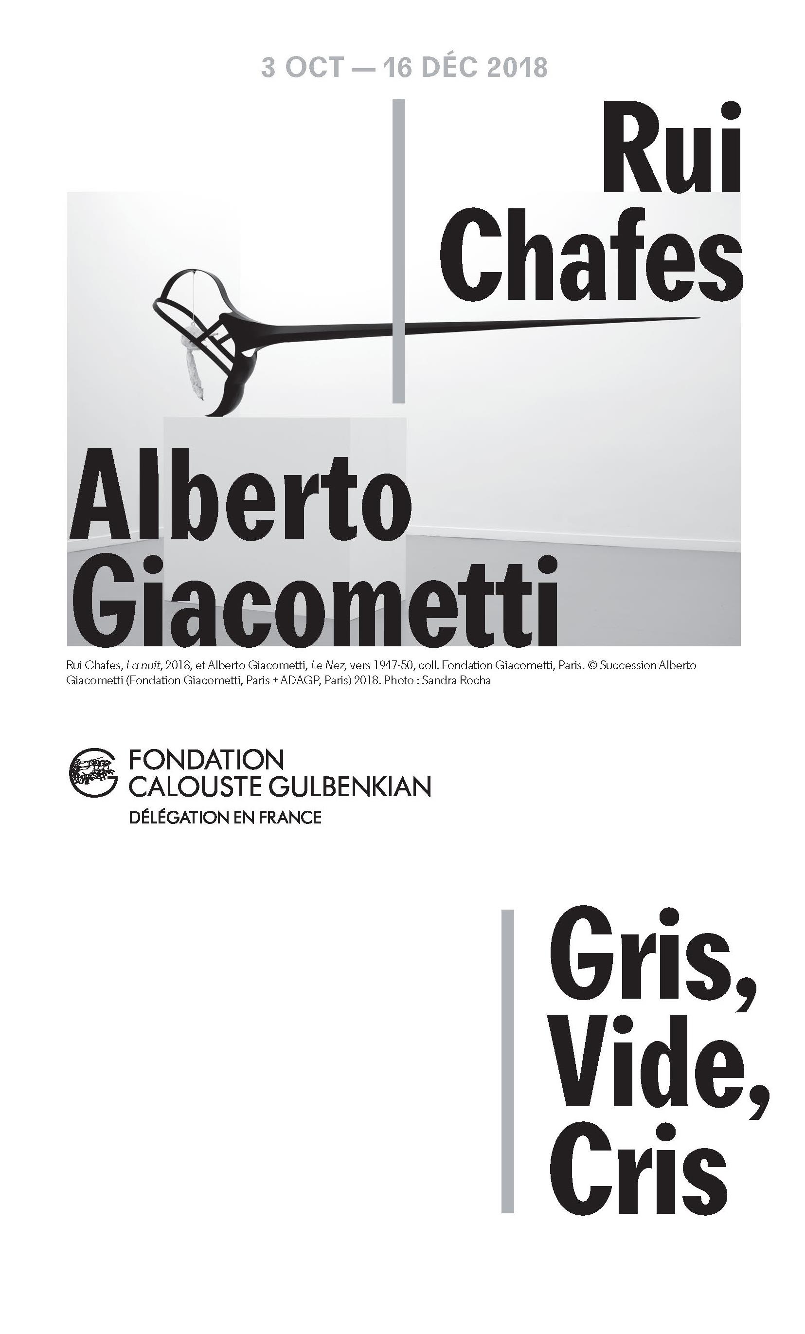 Rui Chafes et Alberto Giacometti. Gris, Vide, Cris [flyer]