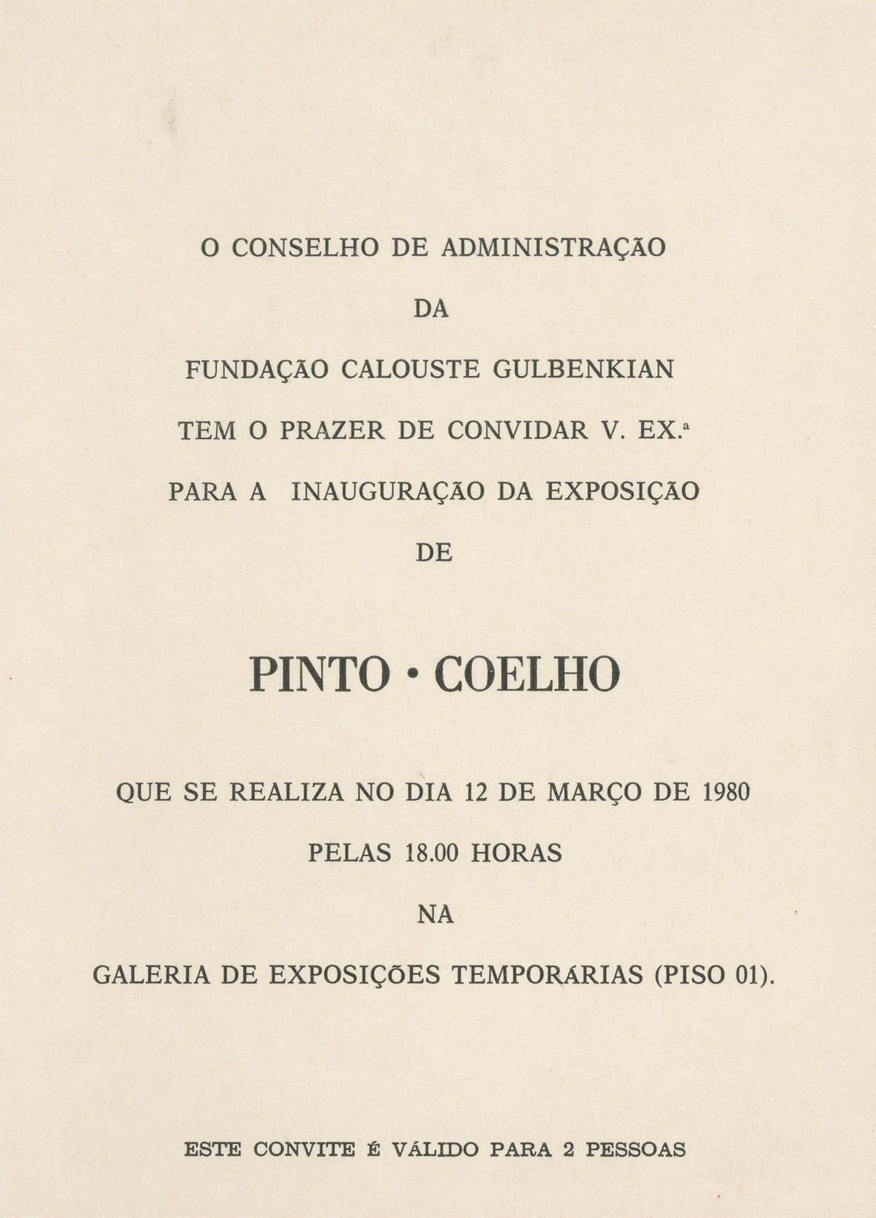 Pinto-Coelho. Óleos, Desenhos, Colagens, Cerâmica, Figuras em Madeira, Fotografias, 1975 – 1980